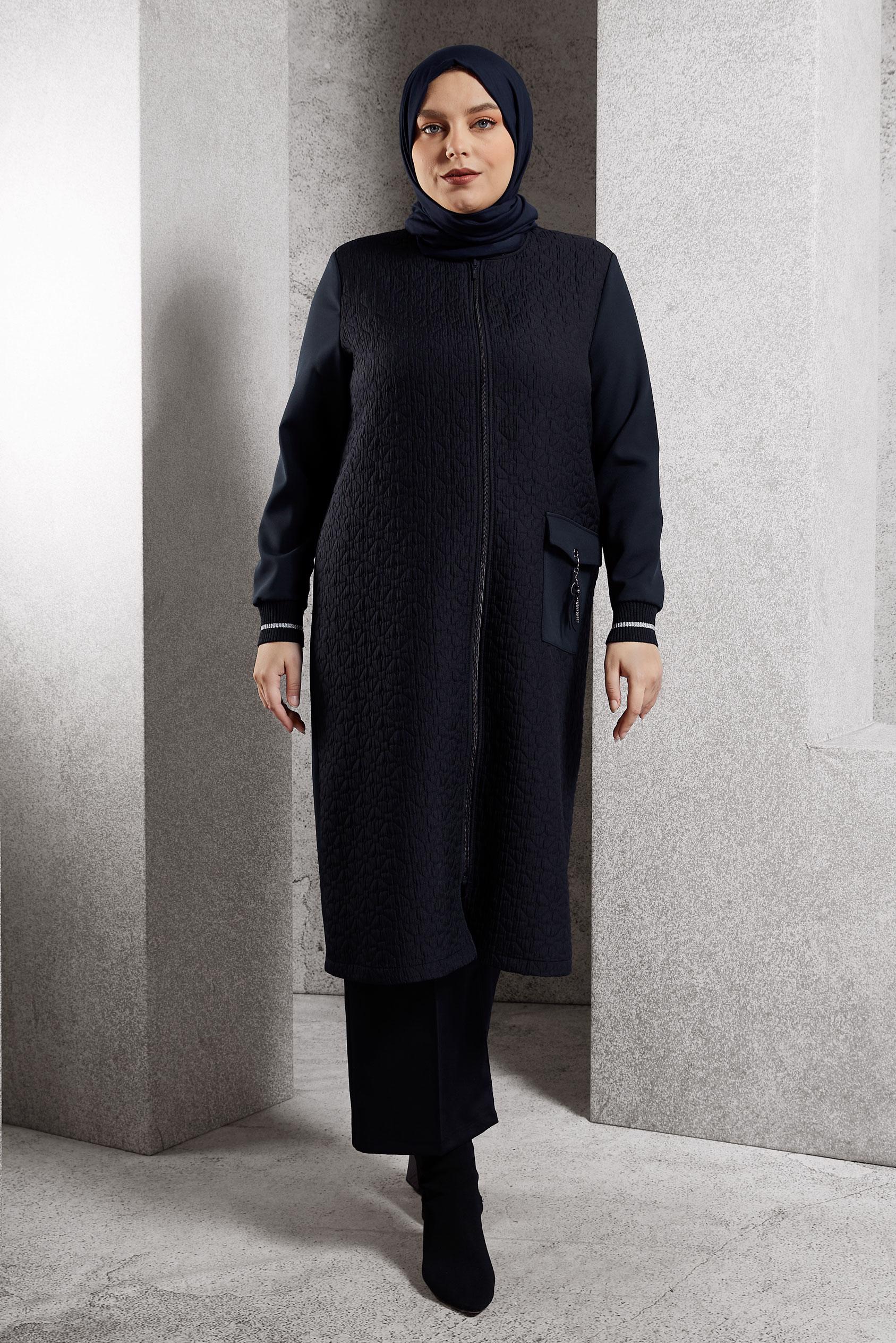 Tesettür giyim LACİVERT BÜYÜK BEDEN GİY ÇIK 20626