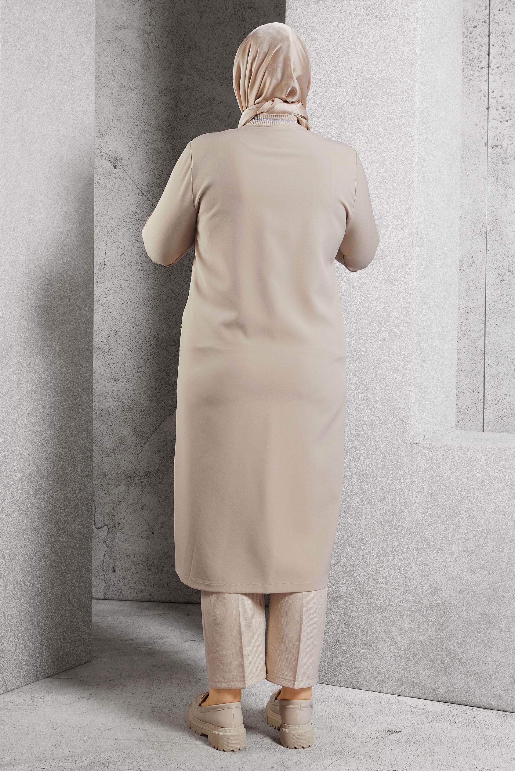 Tesettür giyim BEJ BÜYÜK BEDEN GİY ÇIK 20626