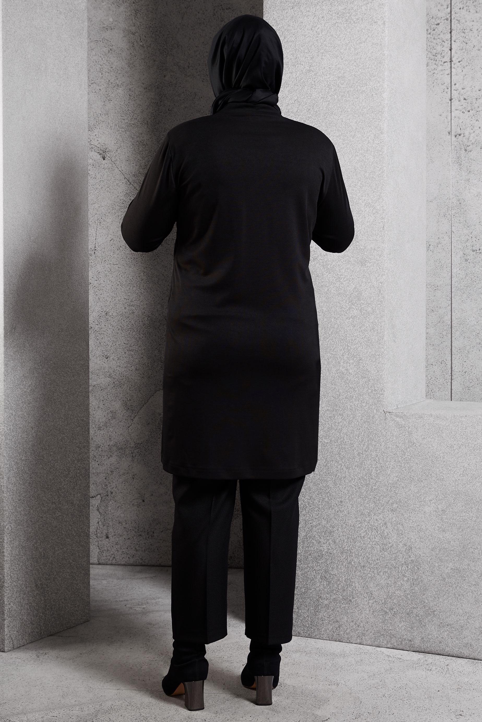 Tesettür giyim SİYAH BÜYÜK BEDEN TAŞLI GİY ÇIK 20630