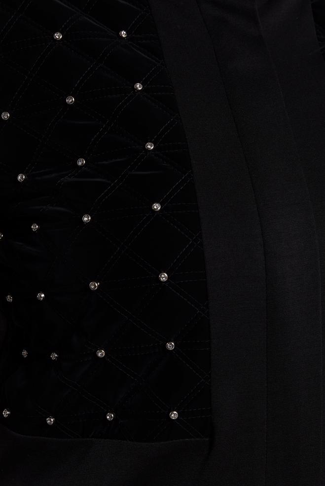 Vêtements hijab NOIR VESTE AVEC GEMME 20630 - ALVİNA