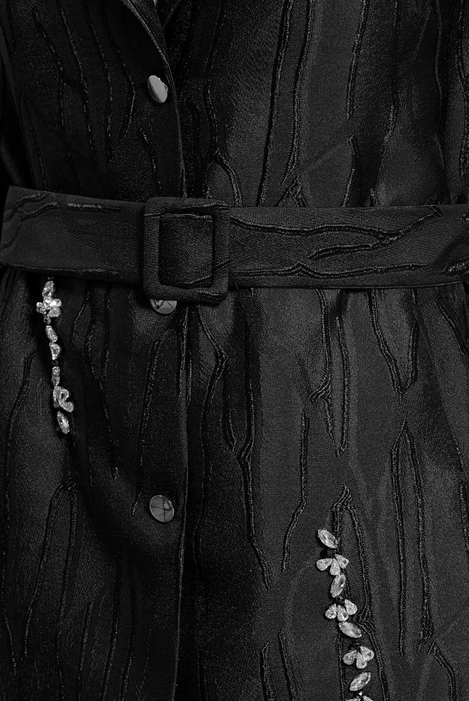 Vêtements hijab NOIR VESTE CEINTURÉE 44736 - ALVİNA