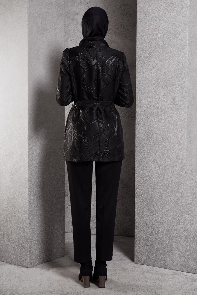 Hijab clothing BLACK JACQUARD JACKET 44740 - ALVİNA