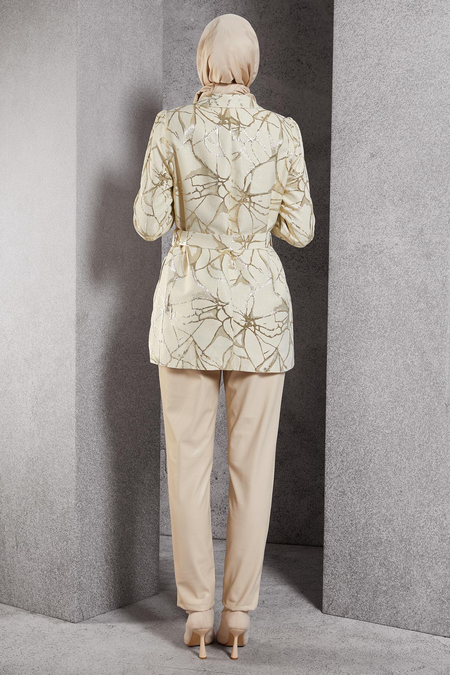 Hijab clothing WHITE JACQUARD JACKET 44740