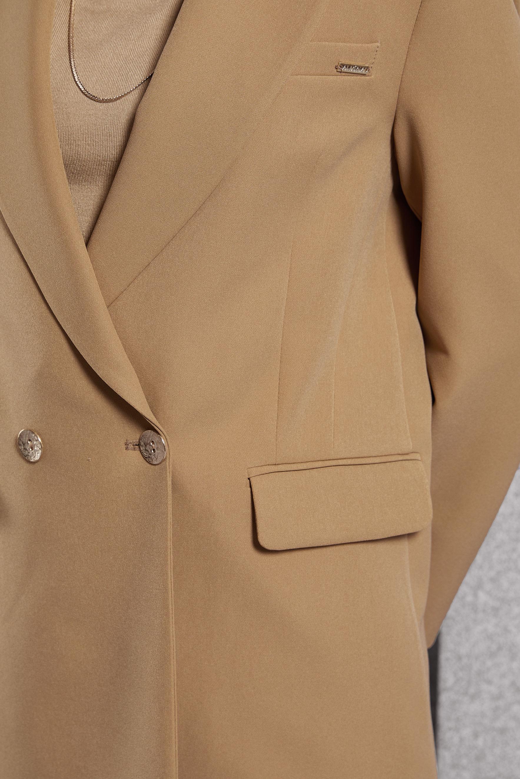 Tesettür giyim KAHVE KRUVAZE YAKA BLAZER CEKET 45046