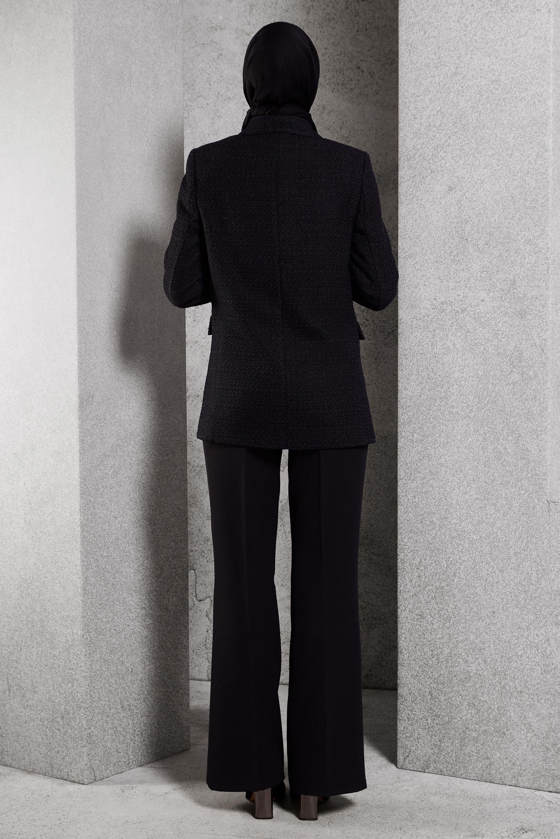 Vêtements hijab NOIR VESTE À DOUBLE BOUTONNAGE 45145