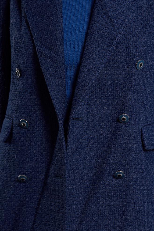 Hijab clothing NAVY BLUE DOUBLE BREASTED JACKET 45145 - ALVİNA