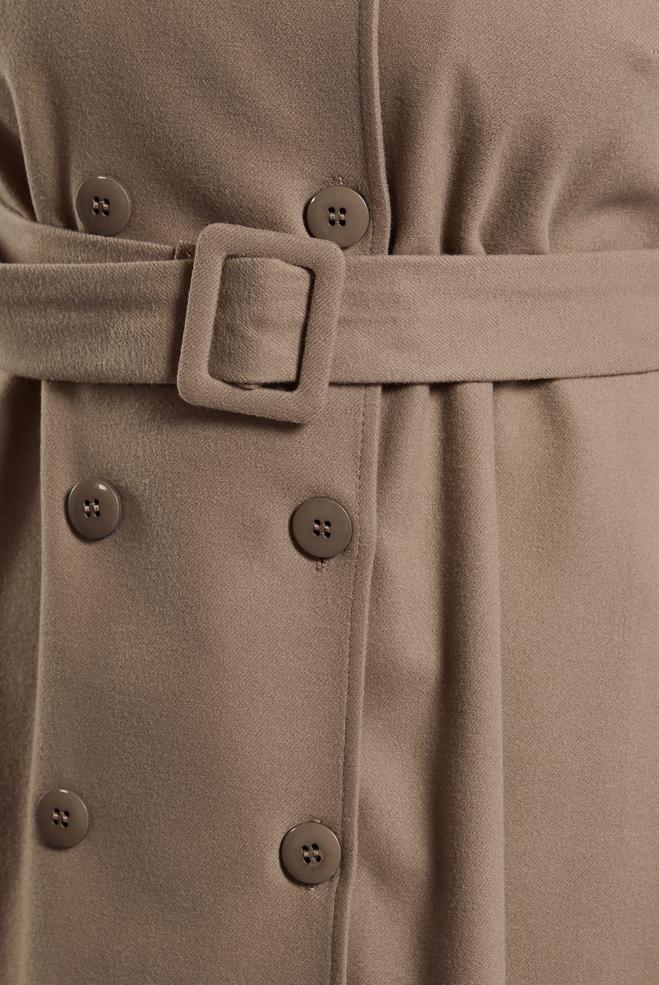 Hijab clothing BEIGE BELTED JACKET 45167 - ALVİNA