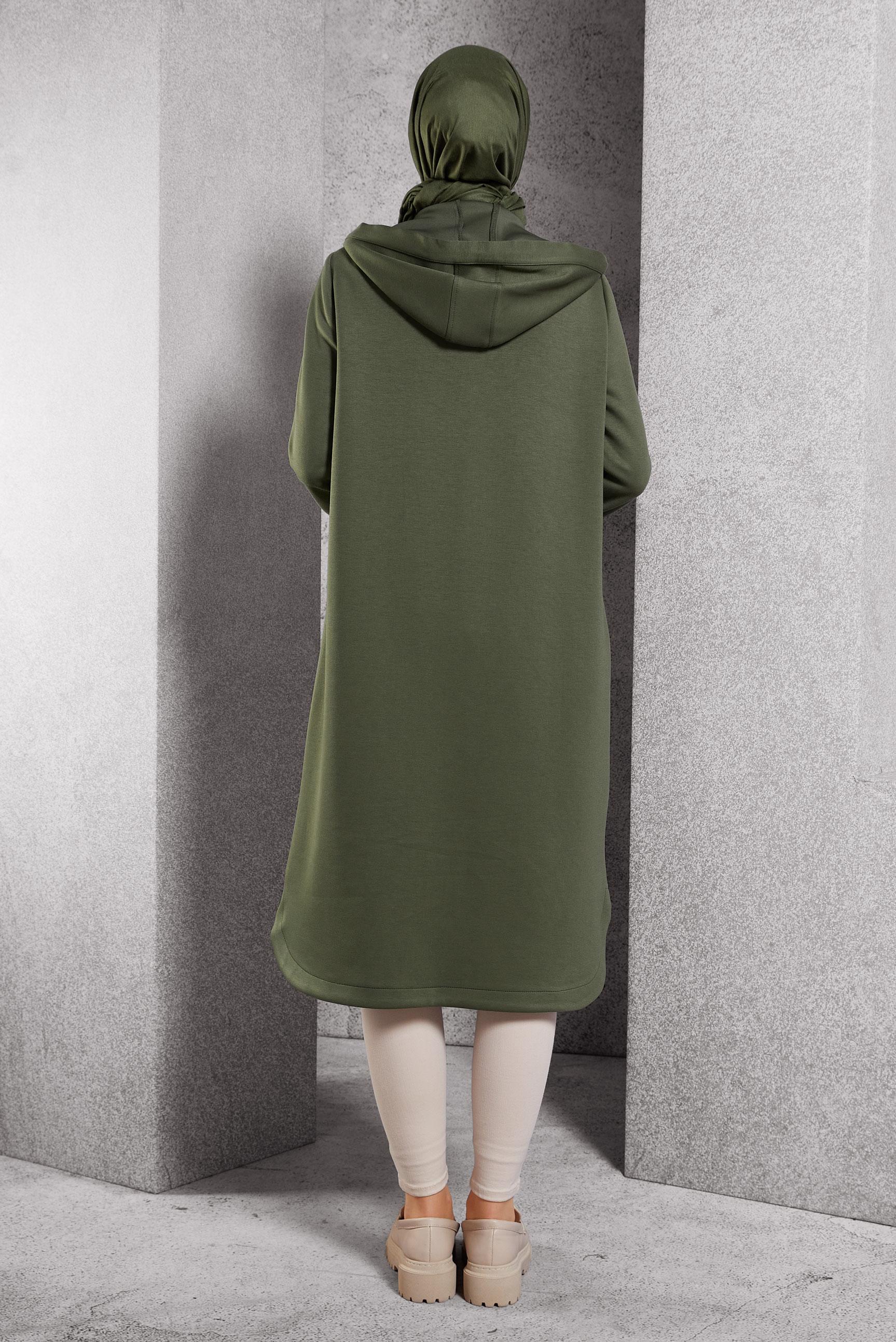 Hijab clothing KHAKI HOODED JACKET 45199