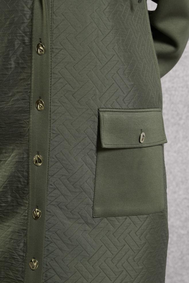 Vêtements hijab KAKI VESTE À CAPUCHE 45199 - ALVİNA