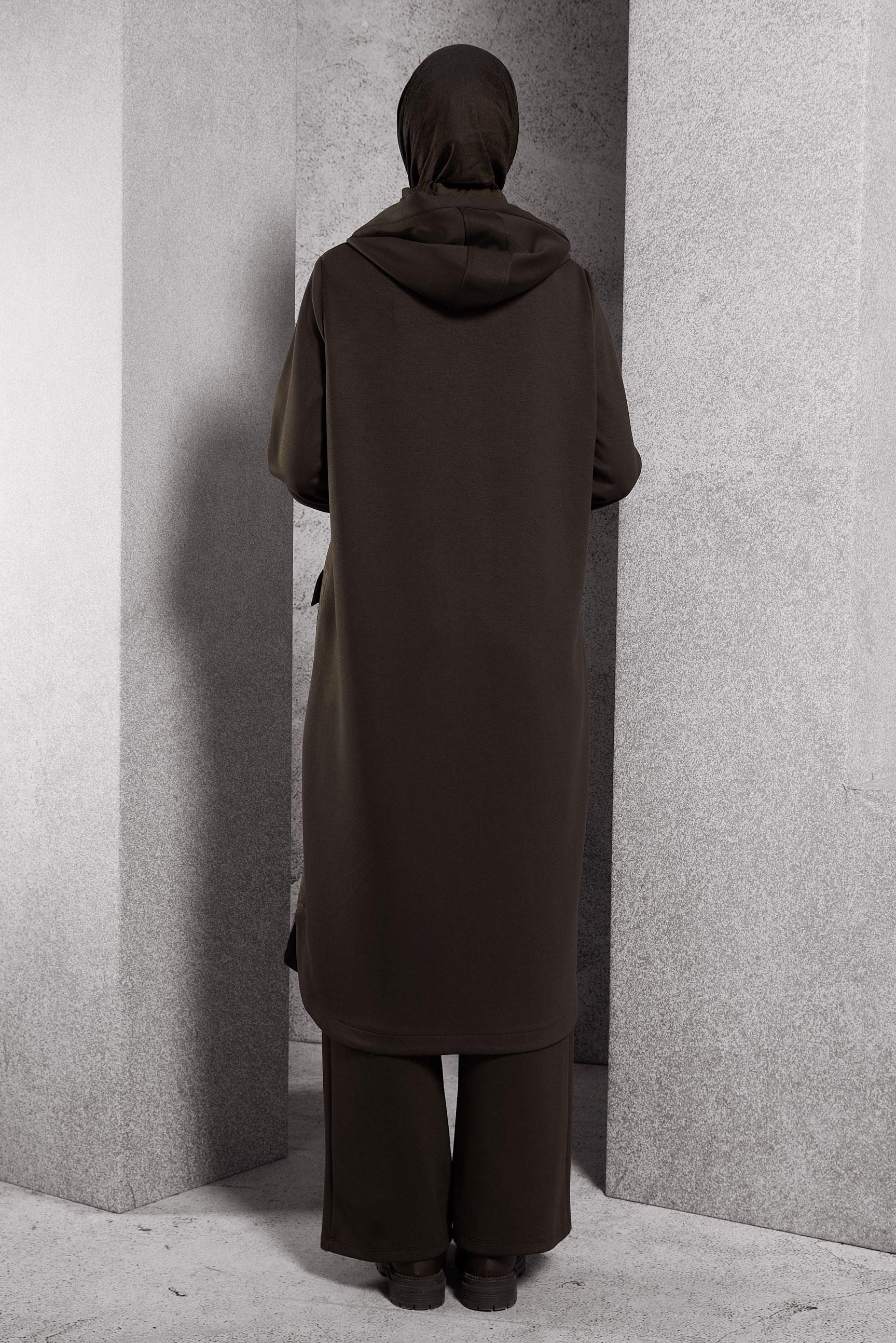 Hijab clothing BROWN HOODED JACKET 45199