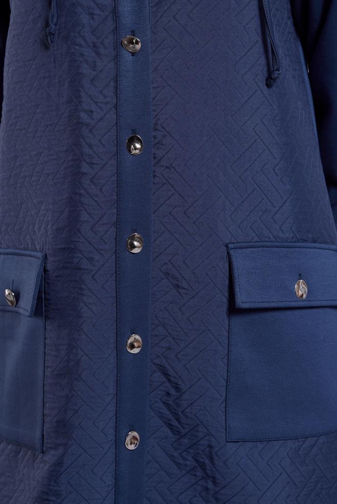 Vêtements hijab BLEU MARINE VESTE À CAPUCHE 45199 - ALVİNA