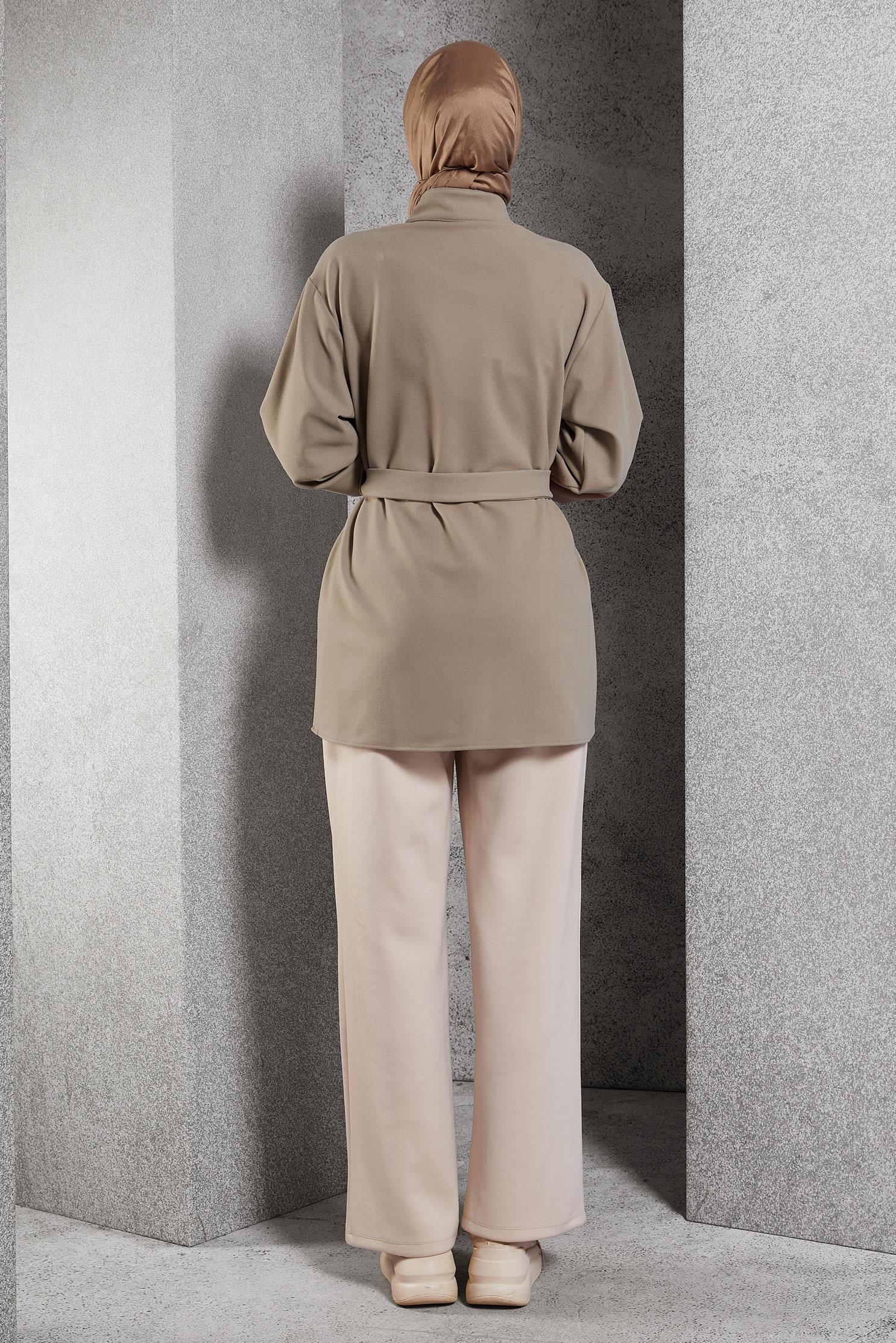 Vêtements hijab VISON VESTE CEINTURÉE 45220