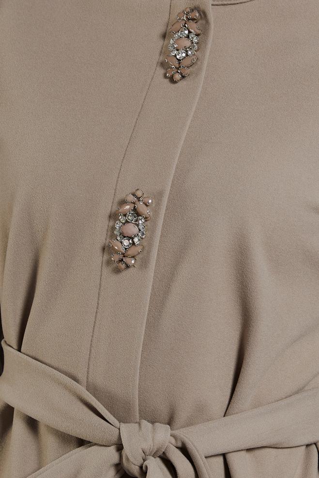 Tesettür giyim VİZON KUŞAKLI GİY ÇIK 45220 - ALVİNA