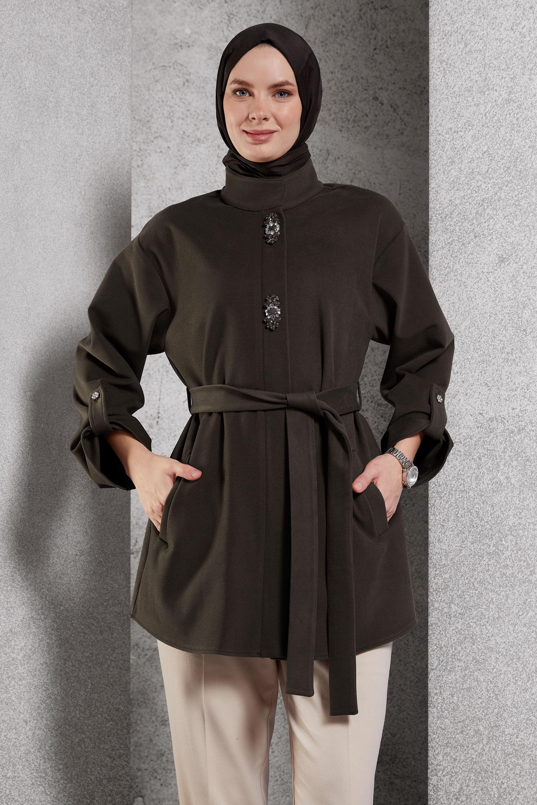 Hijab clothing MINK BELTED JACKET 45220