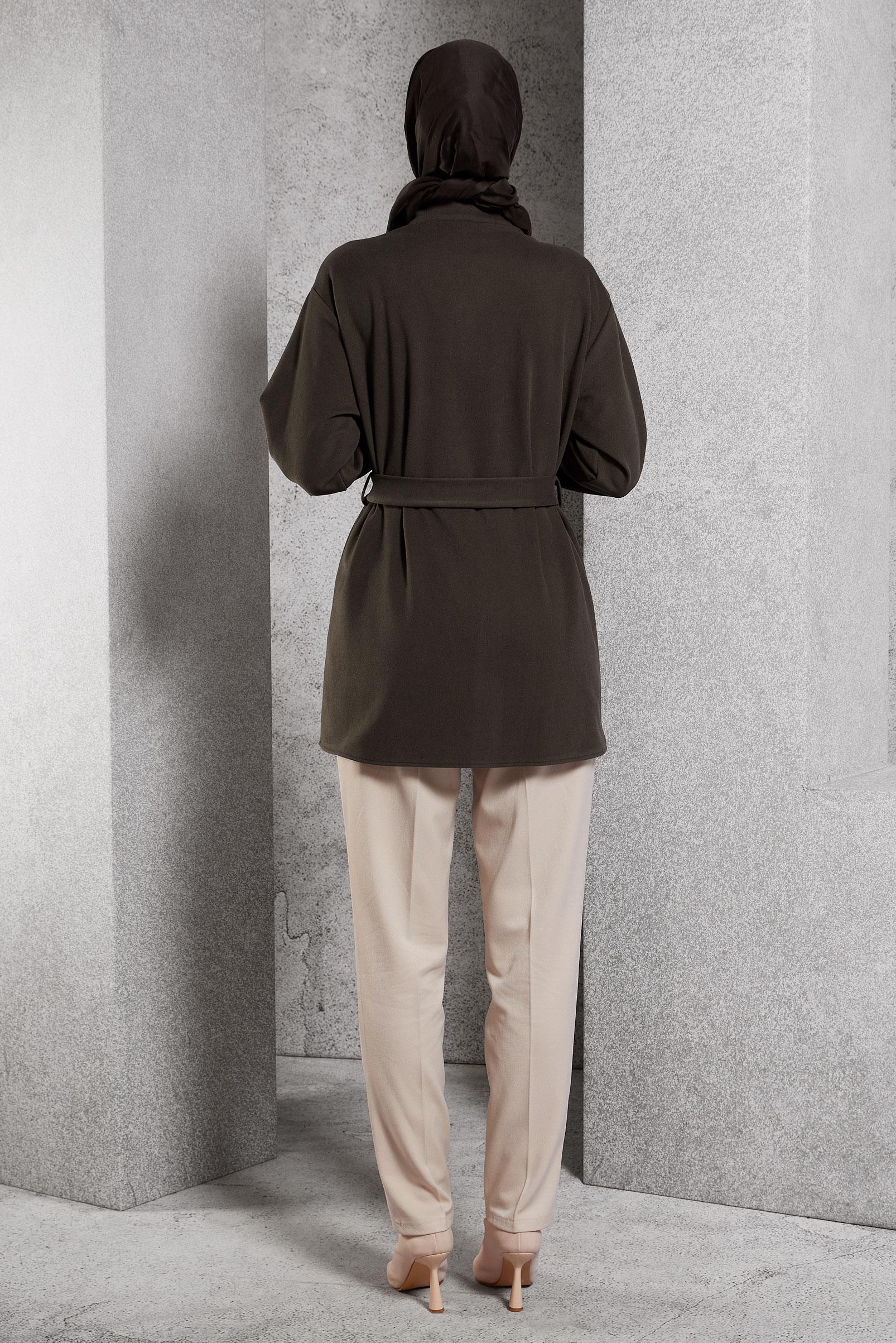 Hijab clothing MINK BELTED JACKET 45220