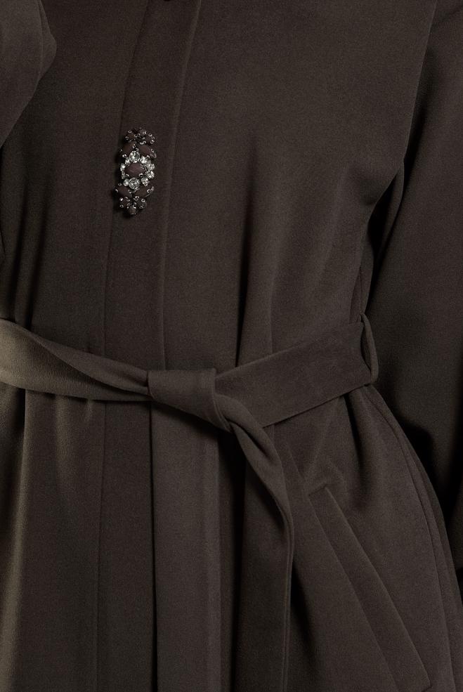 Vêtements hijab VISON VESTE CEINTURÉE 45220 - ALVİNA