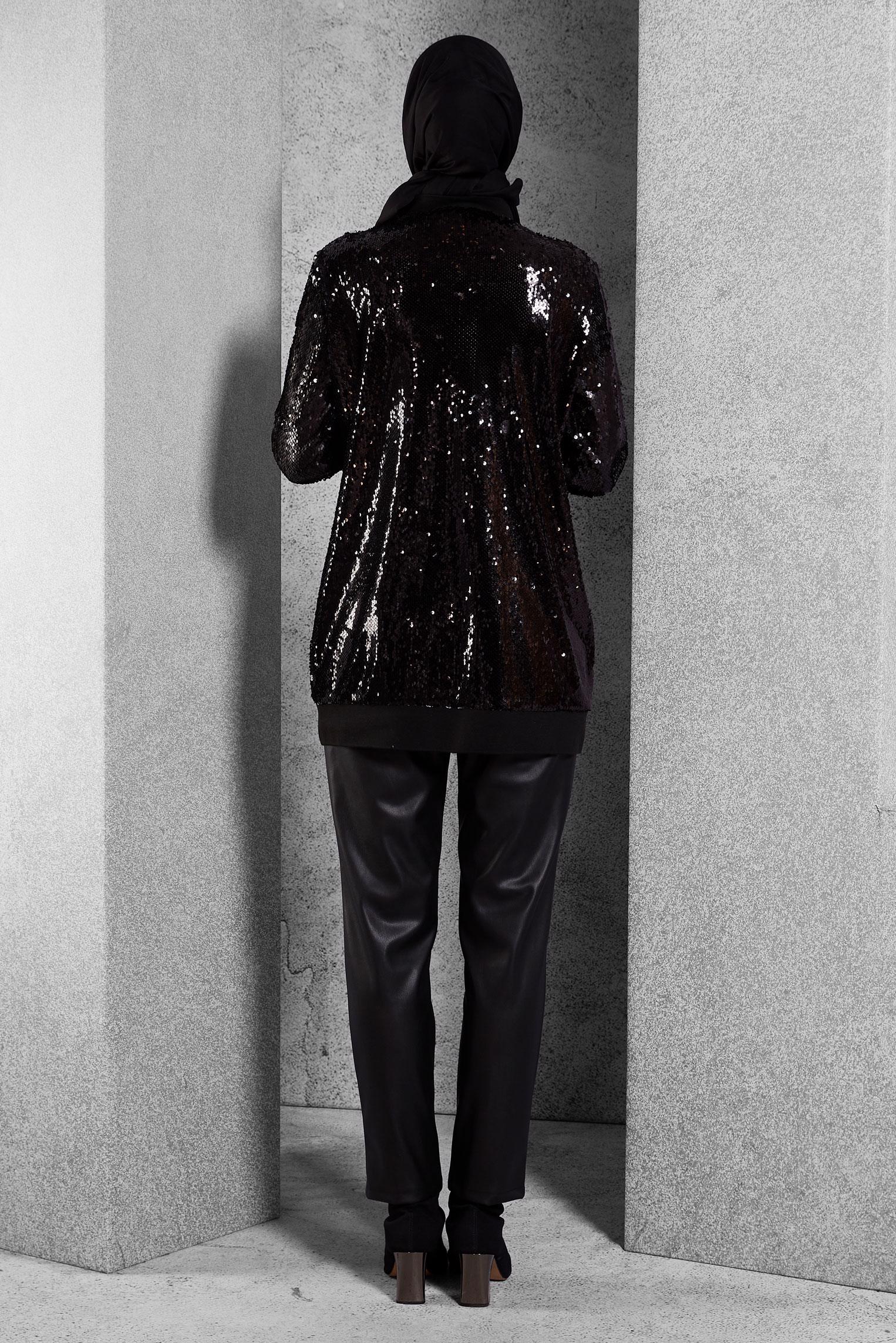 Vêtements hijab NOIR VESTE À PAILLETTES 45221