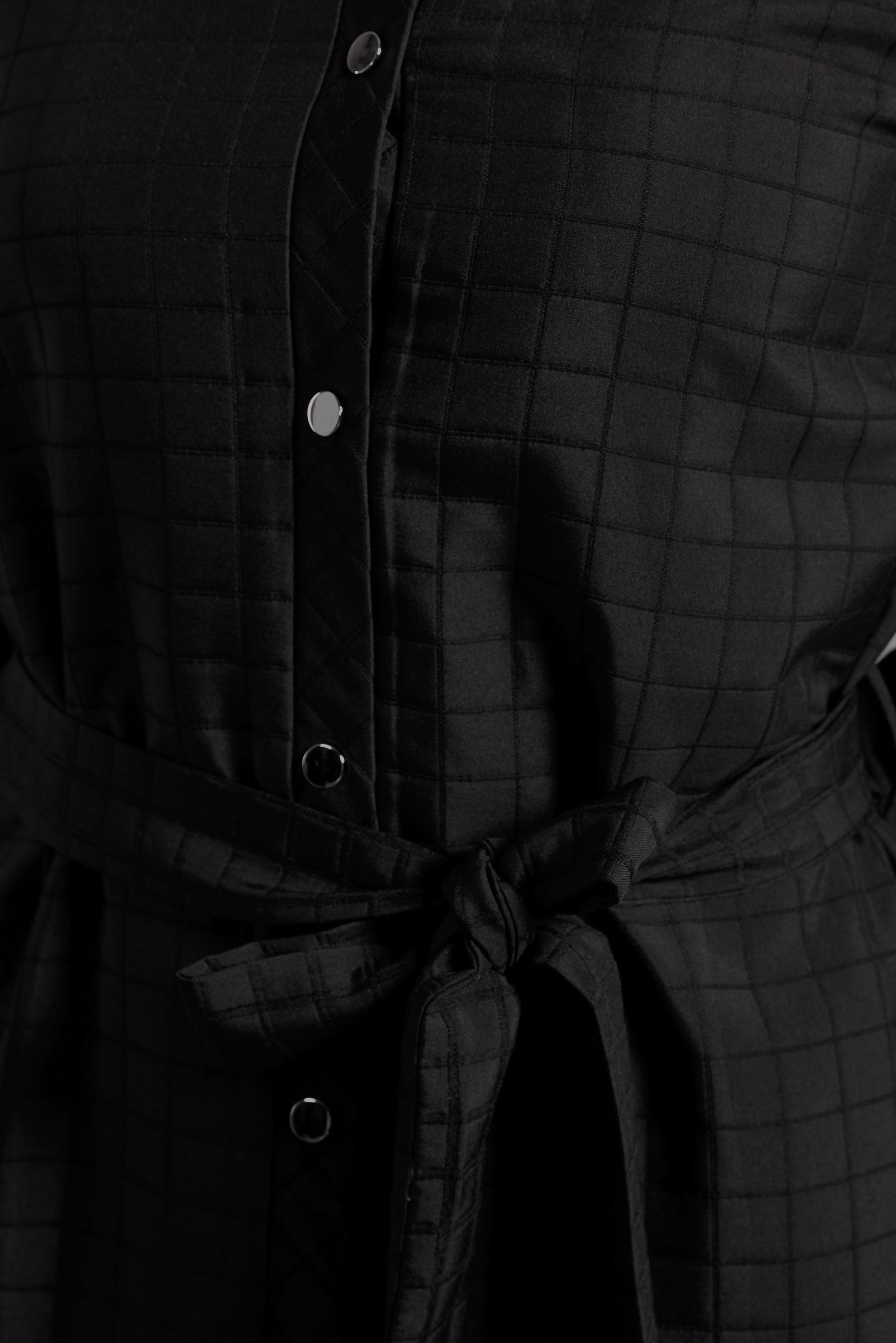 Tesettür giyim SİYAH KUŞAKLI KAPİTONE GİY ÇIK 45228