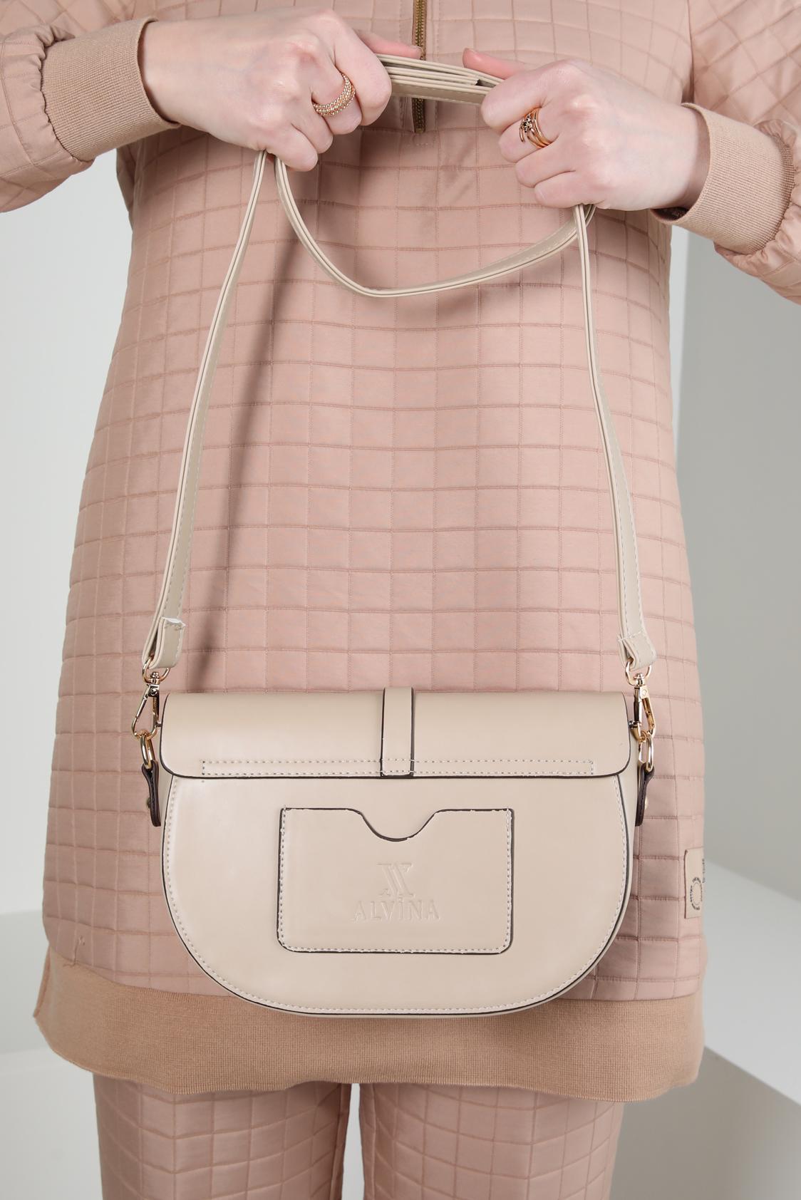 Tesettür giyim BEYAZ ALVİNA ÇANTA 919