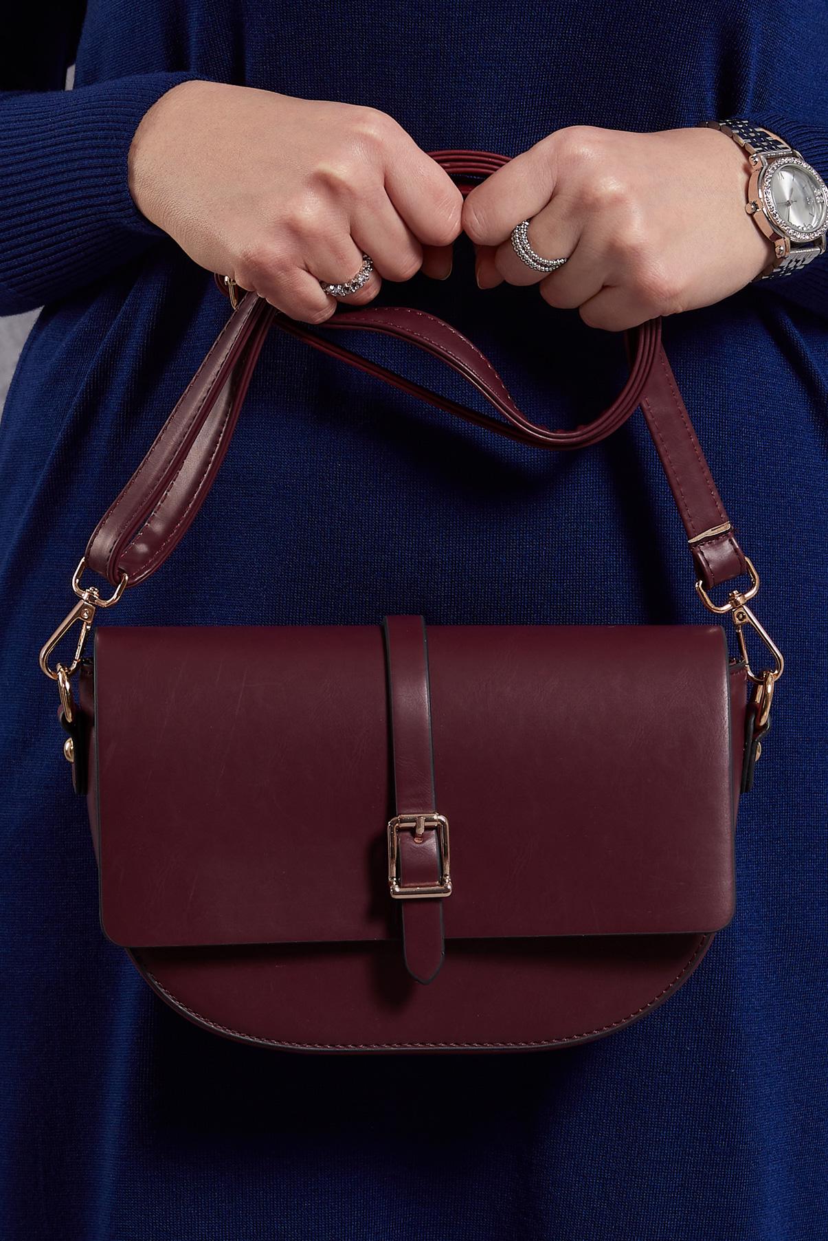 Tesettür giyim BORDO ALVİNA ÇANTA 919