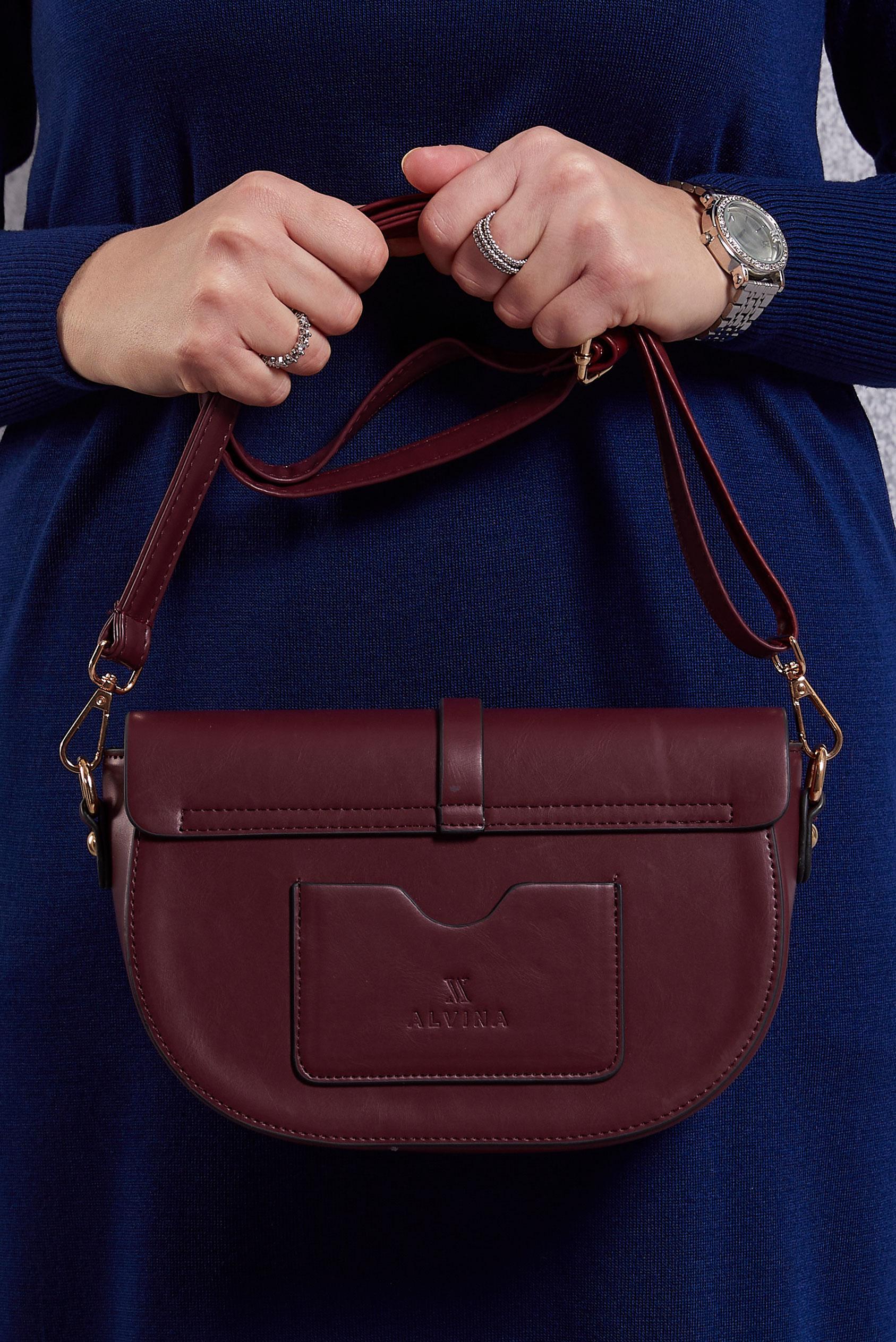 Tesettür giyim BORDO ALVİNA ÇANTA 919