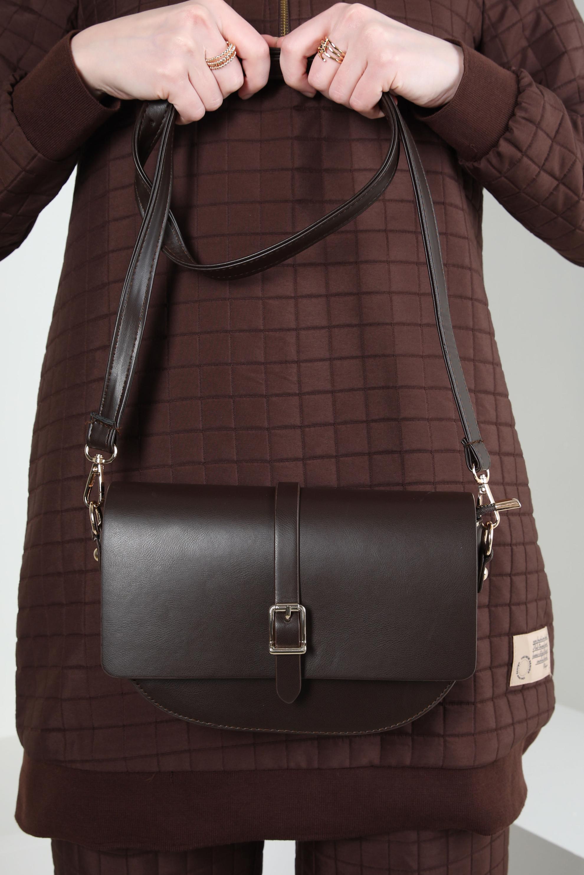 Tesettür giyim KAHVE ALVİNA ÇANTA 919