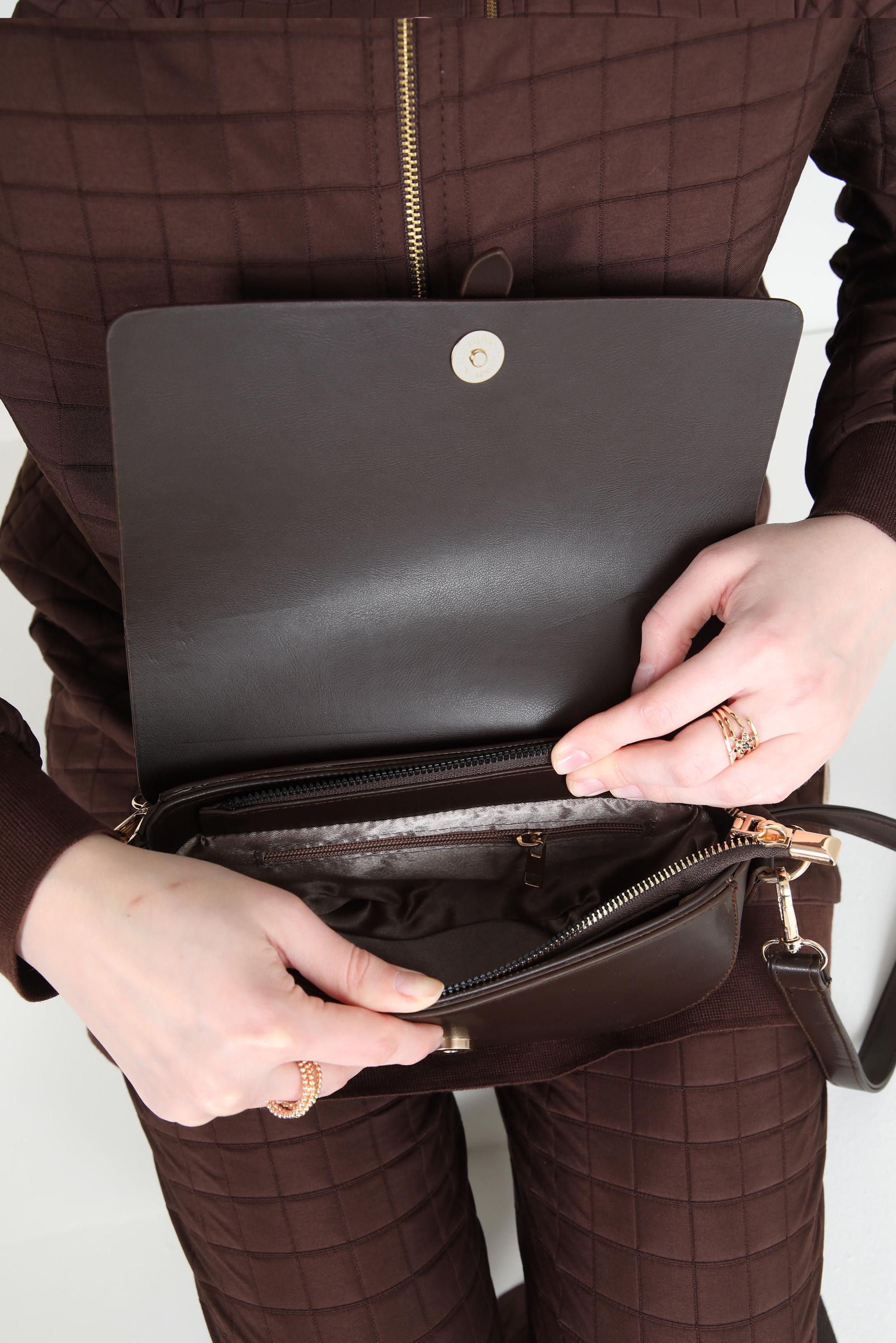 Tesettür giyim KAHVE ALVİNA ÇANTA 919