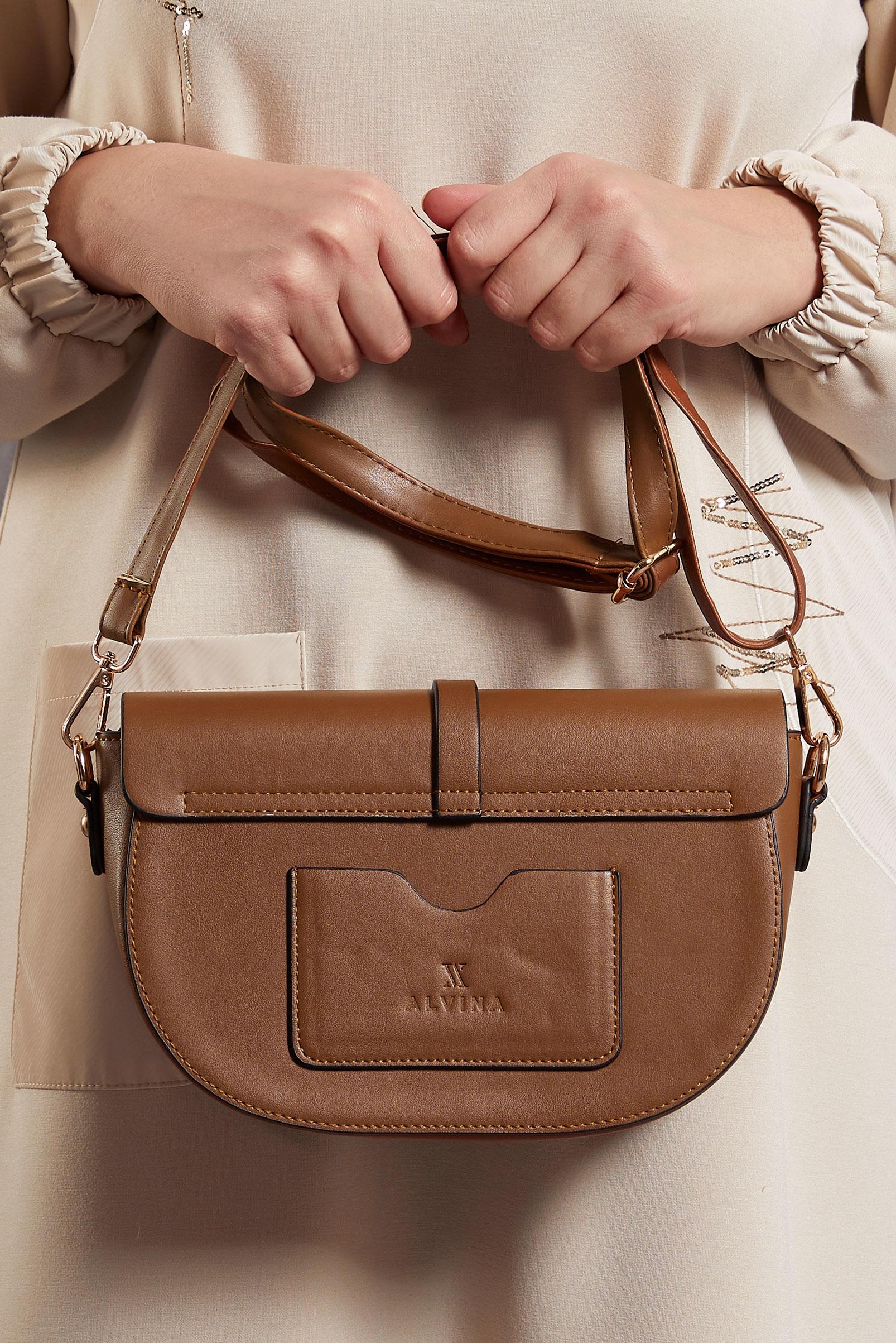 Tesettür giyim TABA ALVİNA ÇANTA 919