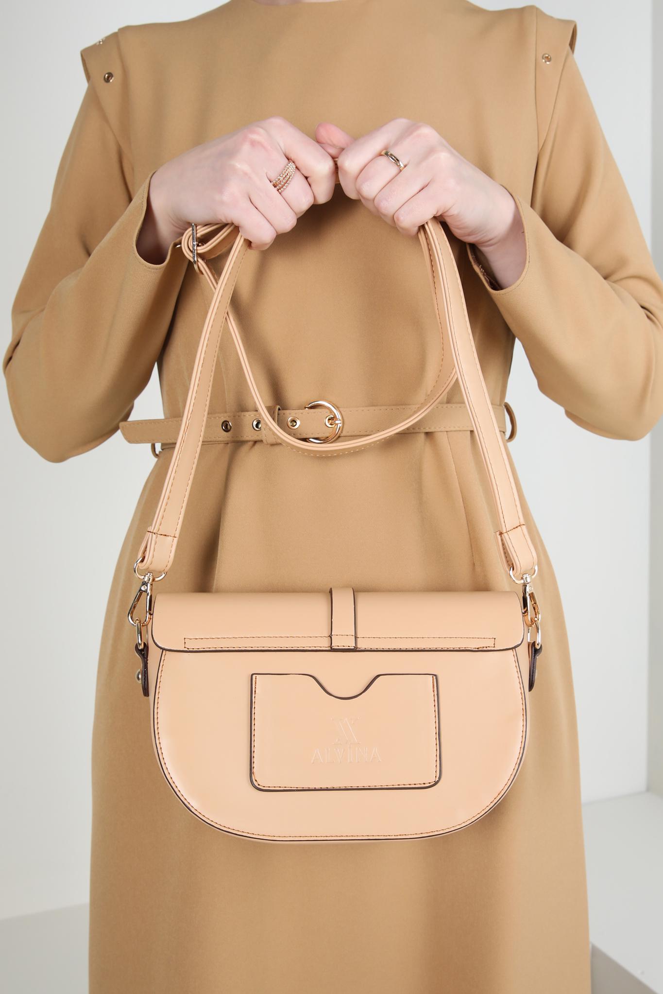 Tesettür giyim PUDRA ALVİNA ÇANTA 919