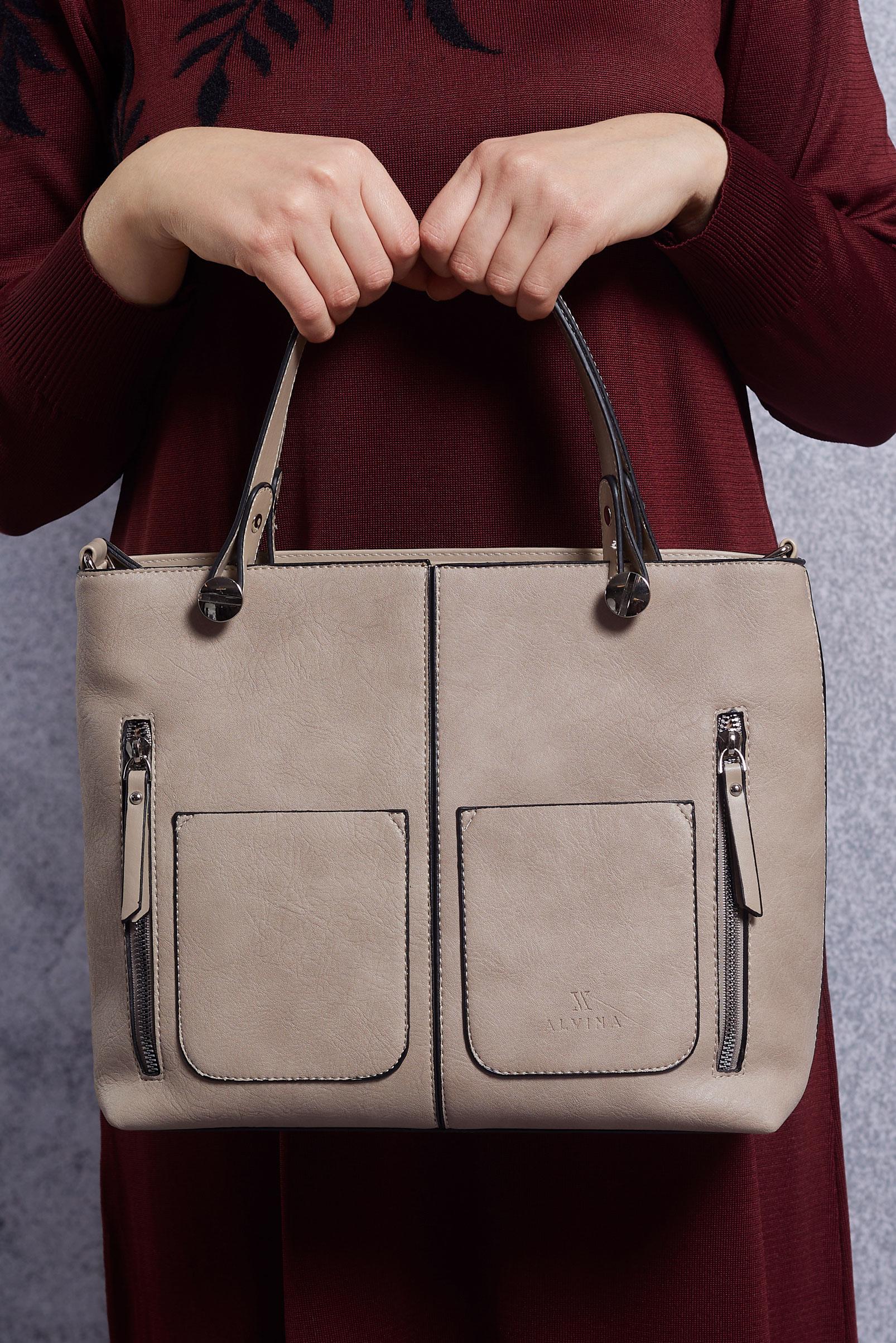 Tesettür giyim BEJ ALVİNA ÇANTA 930