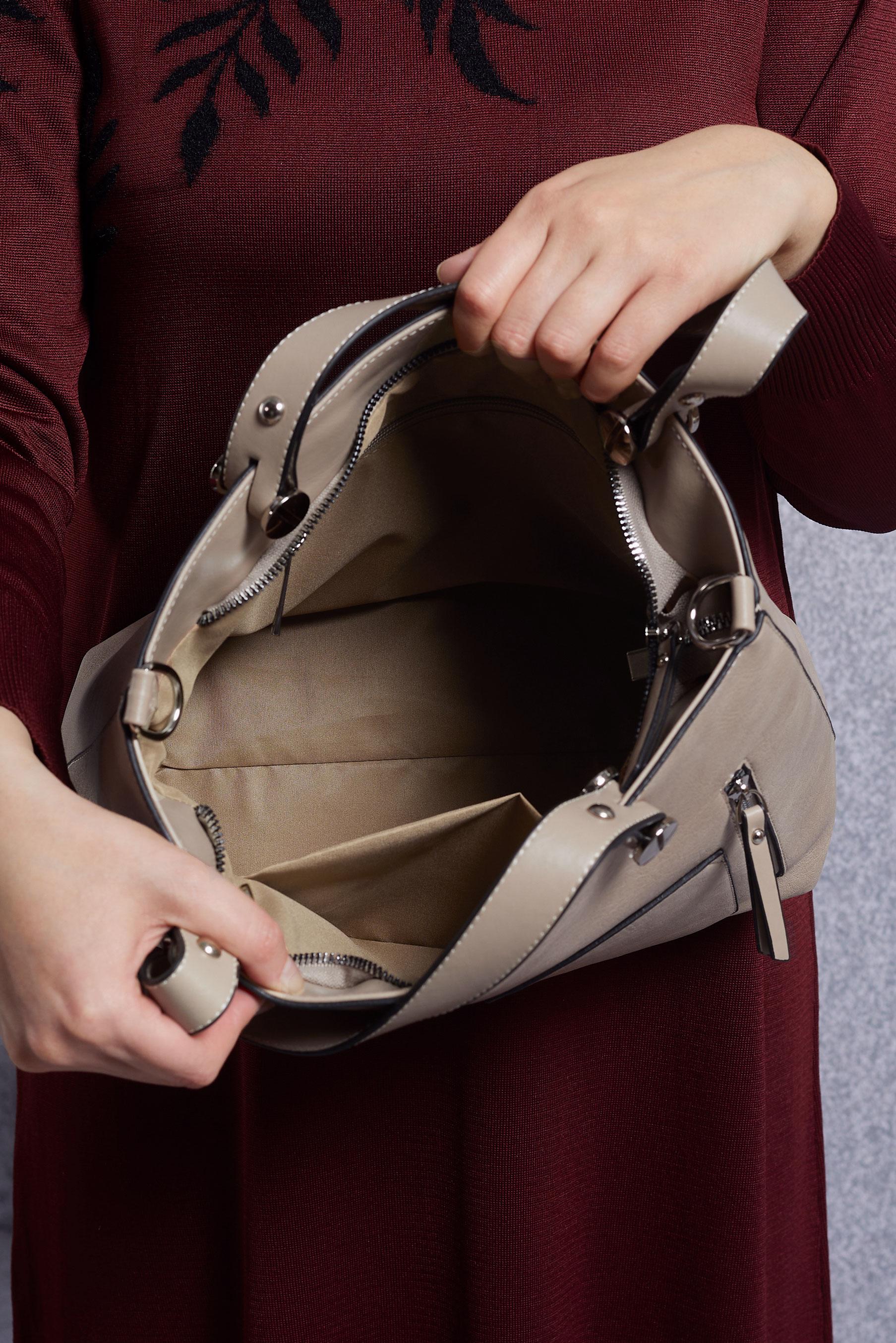 Tesettür giyim BEJ ALVİNA ÇANTA 930