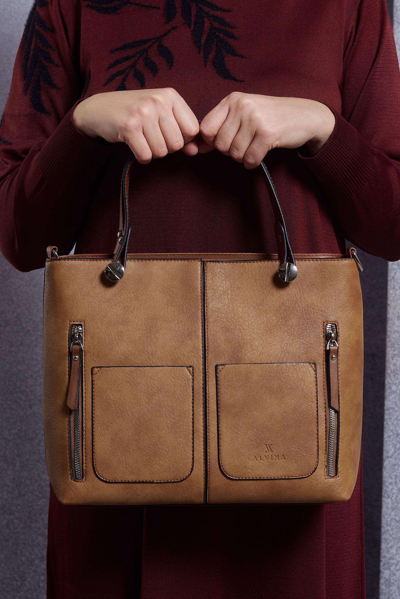 Tesettür giyim TABA ALVİNA ÇANTA 930