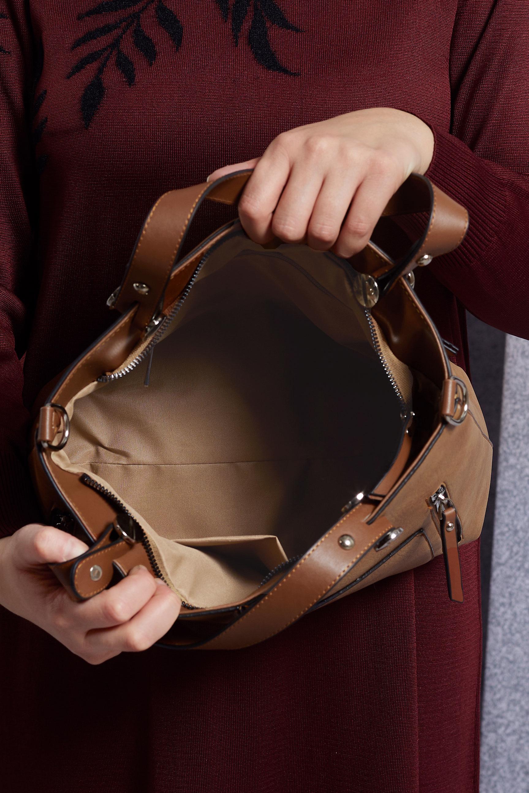 Tesettür giyim TABA ALVİNA ÇANTA 930