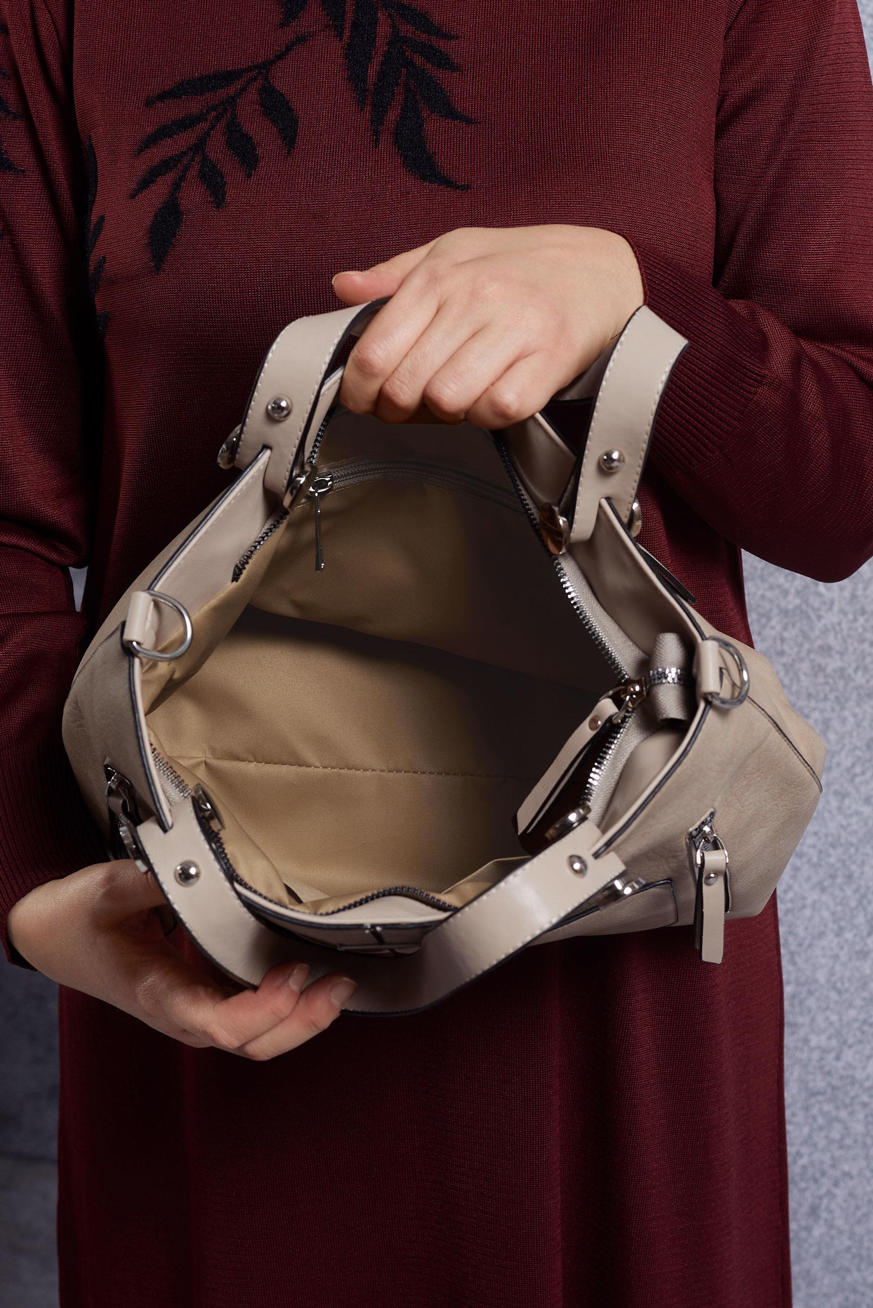 Tesettür giyim VİZON ALVİNA ÇANTA 930