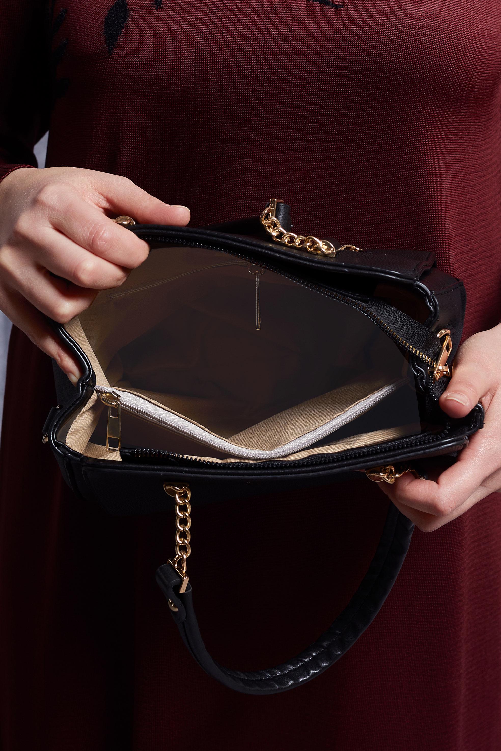 Tesettür giyim SİYAH ALVİNA ÇANTA 960