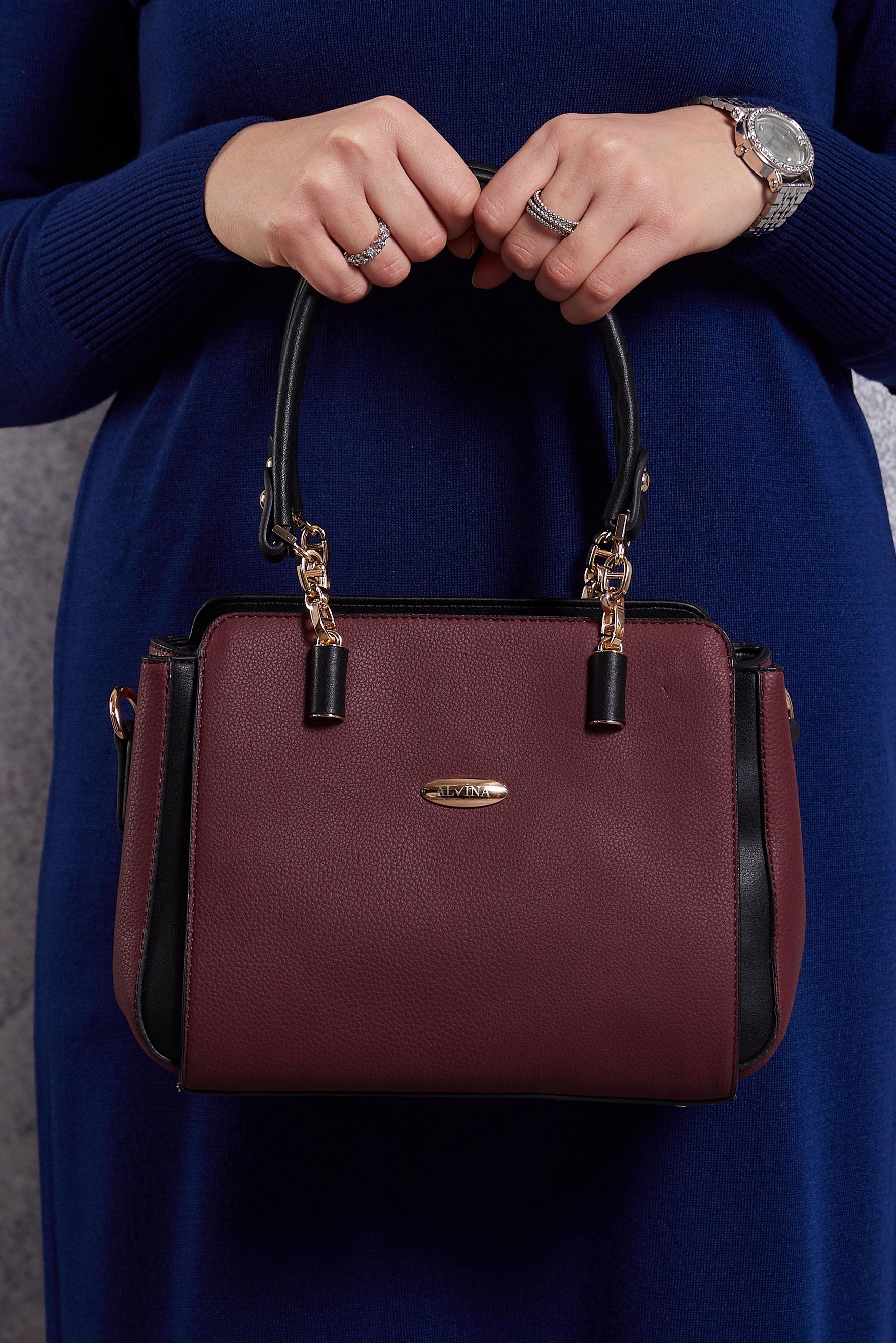 Tesettür giyim BORDO ALVİNA ÇANTA 960