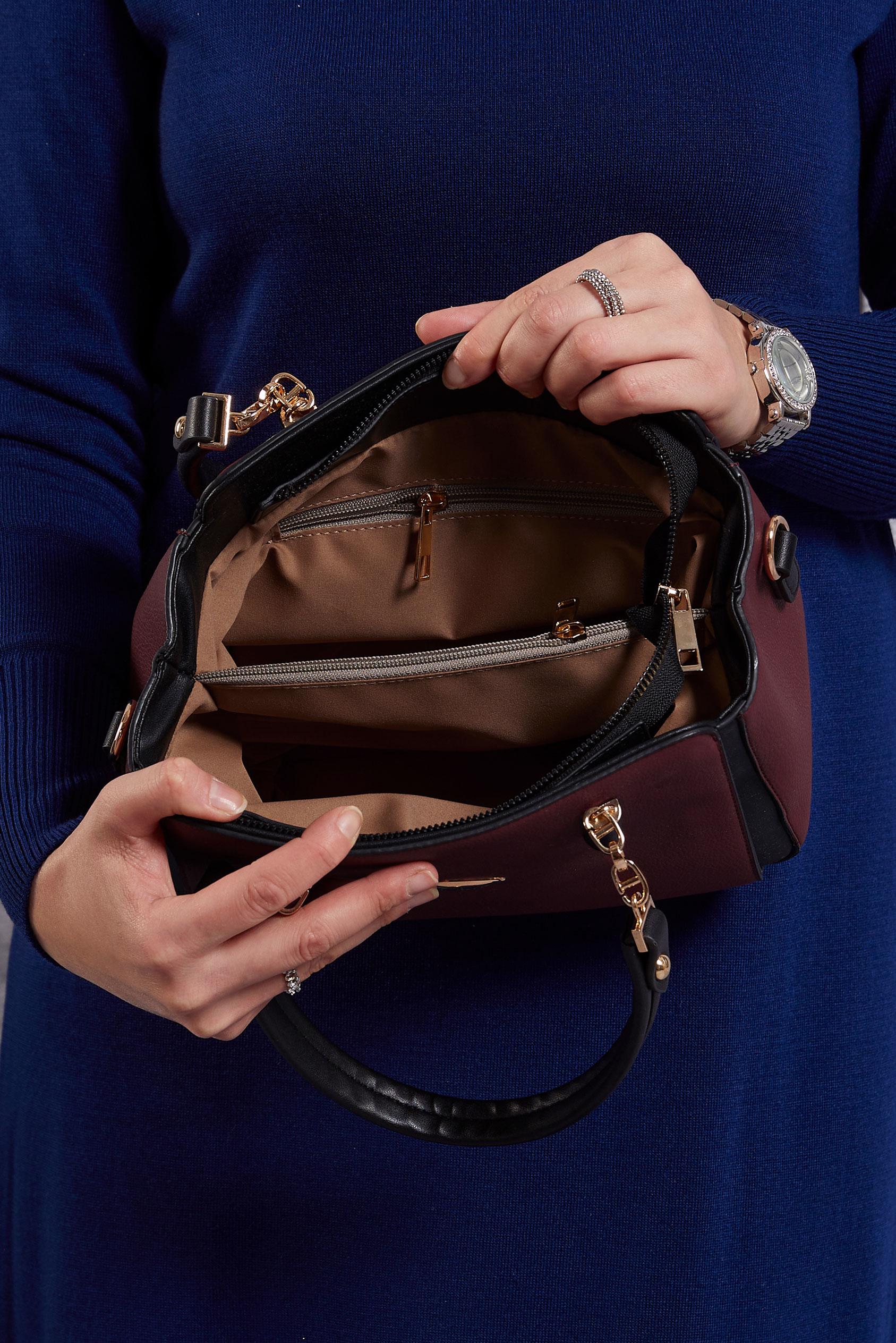 Tesettür giyim BORDO ALVİNA ÇANTA 960