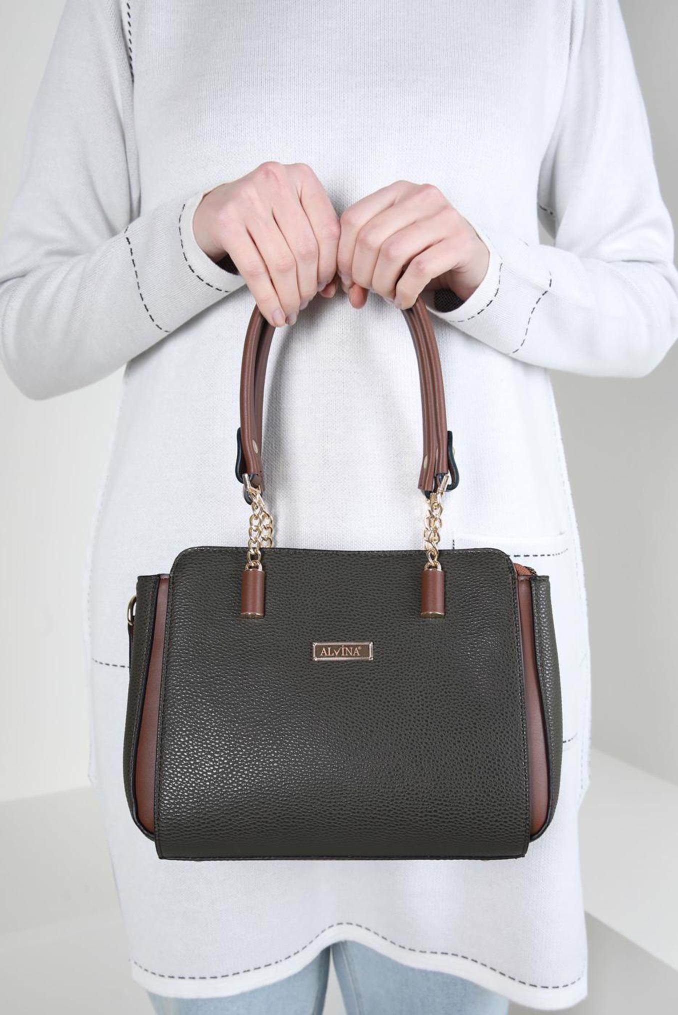 Tesettür giyim HAKİ ALVİNA ÇANTA 960