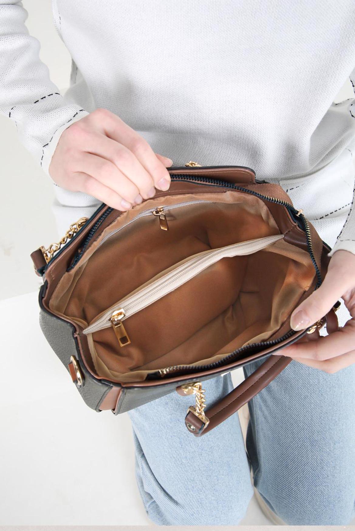 Tesettür giyim HAKİ ALVİNA ÇANTA 960