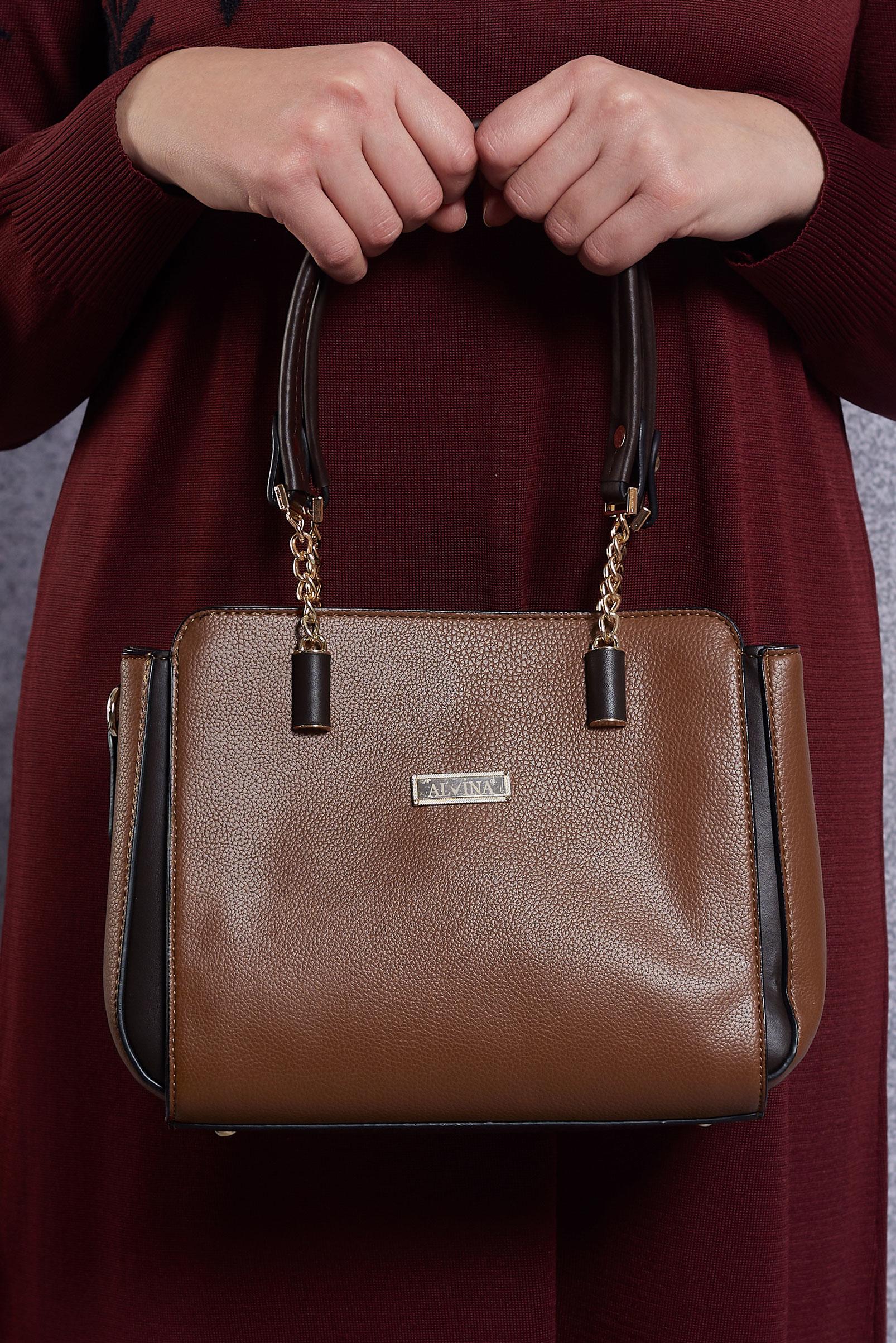 Tesettür giyim TABA ALVİNA ÇANTA 960