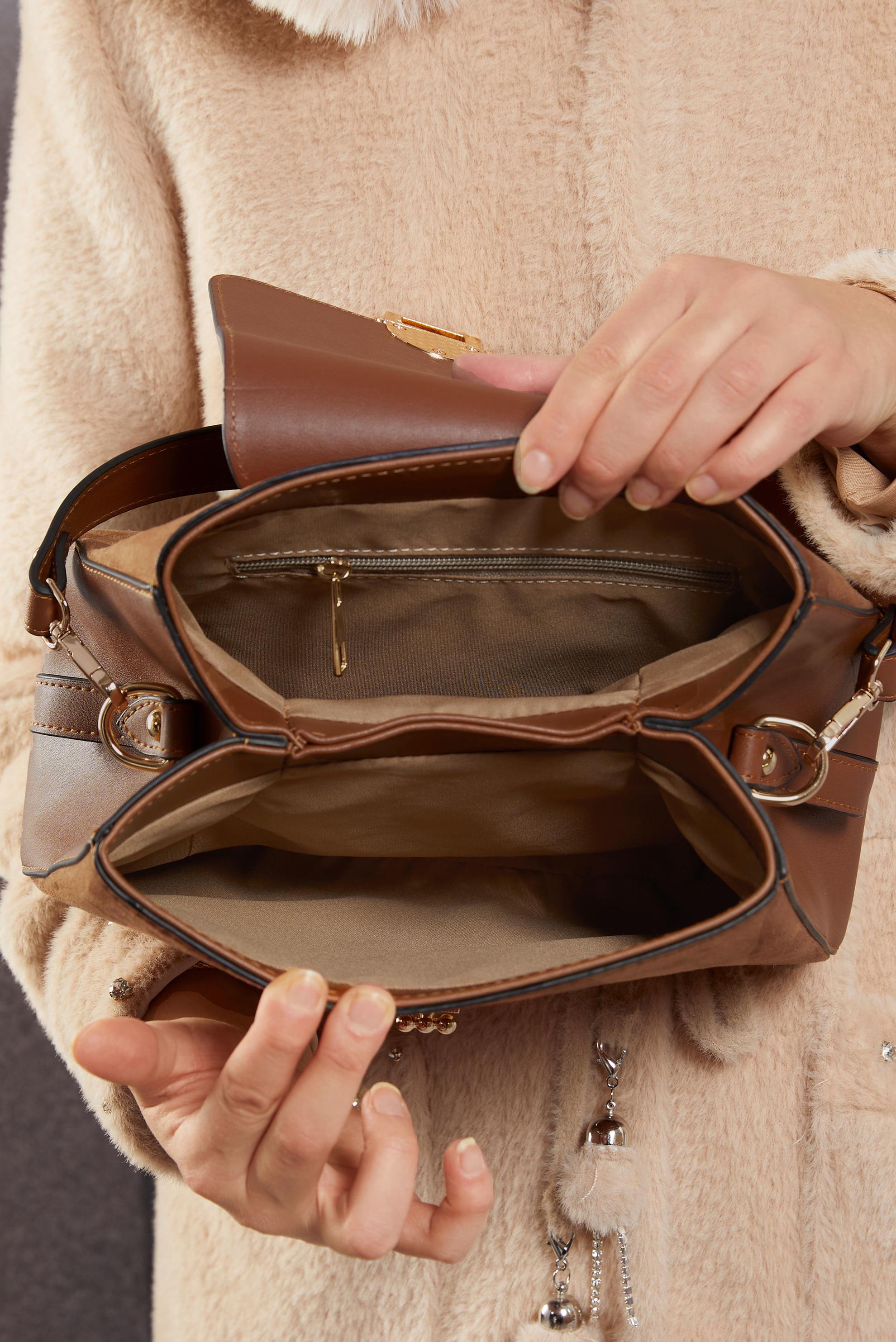 Tesettür giyim TABA ALVİNA ÇANTA 2038