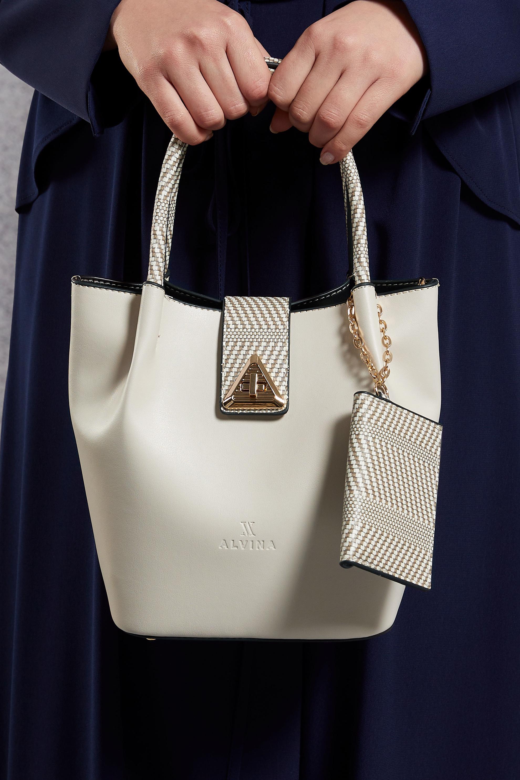 Tesettür giyim VİZON ALVİNA ÇANTA 2507