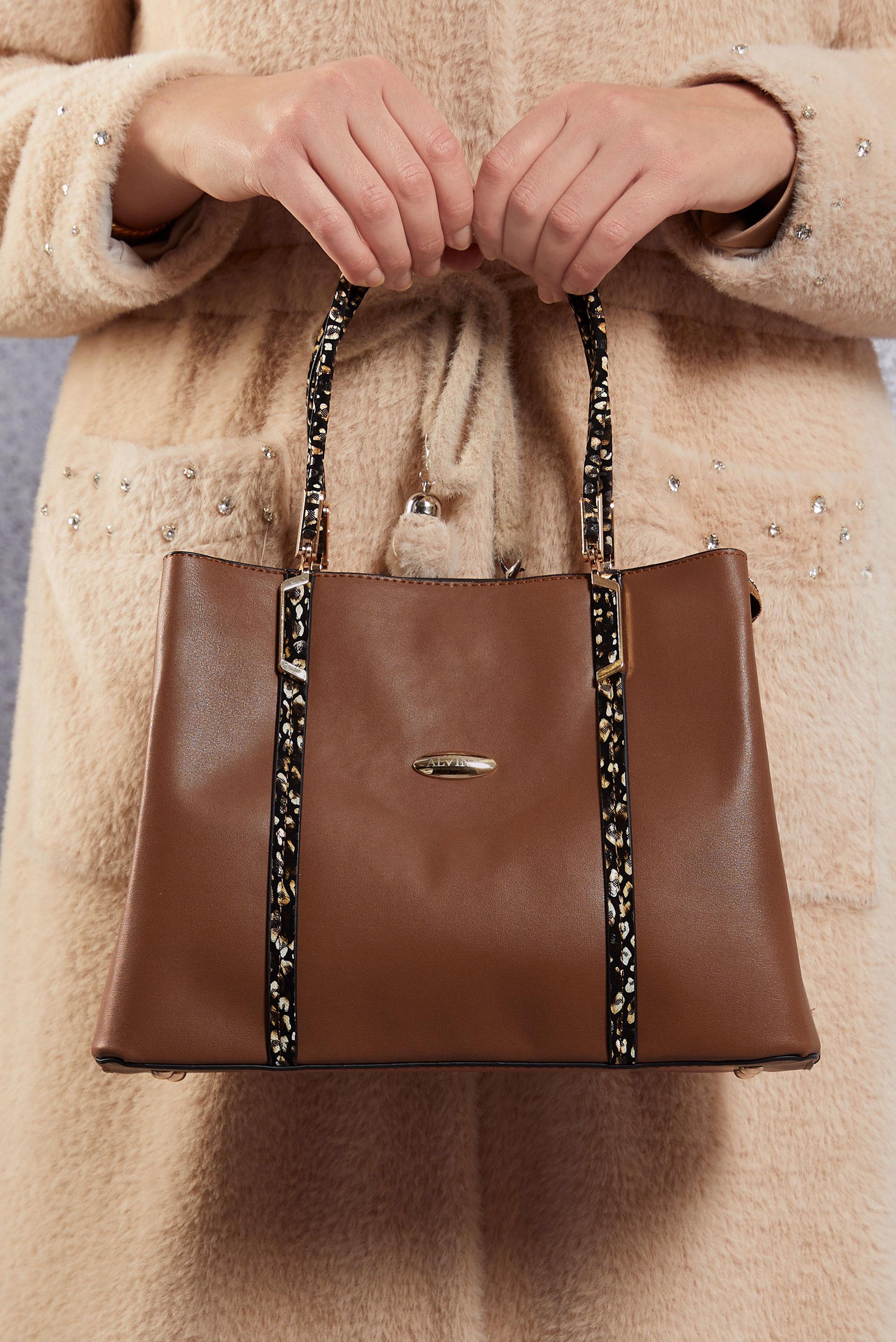 Tesettür giyim TABA ALVİNA ÇANTA 2512