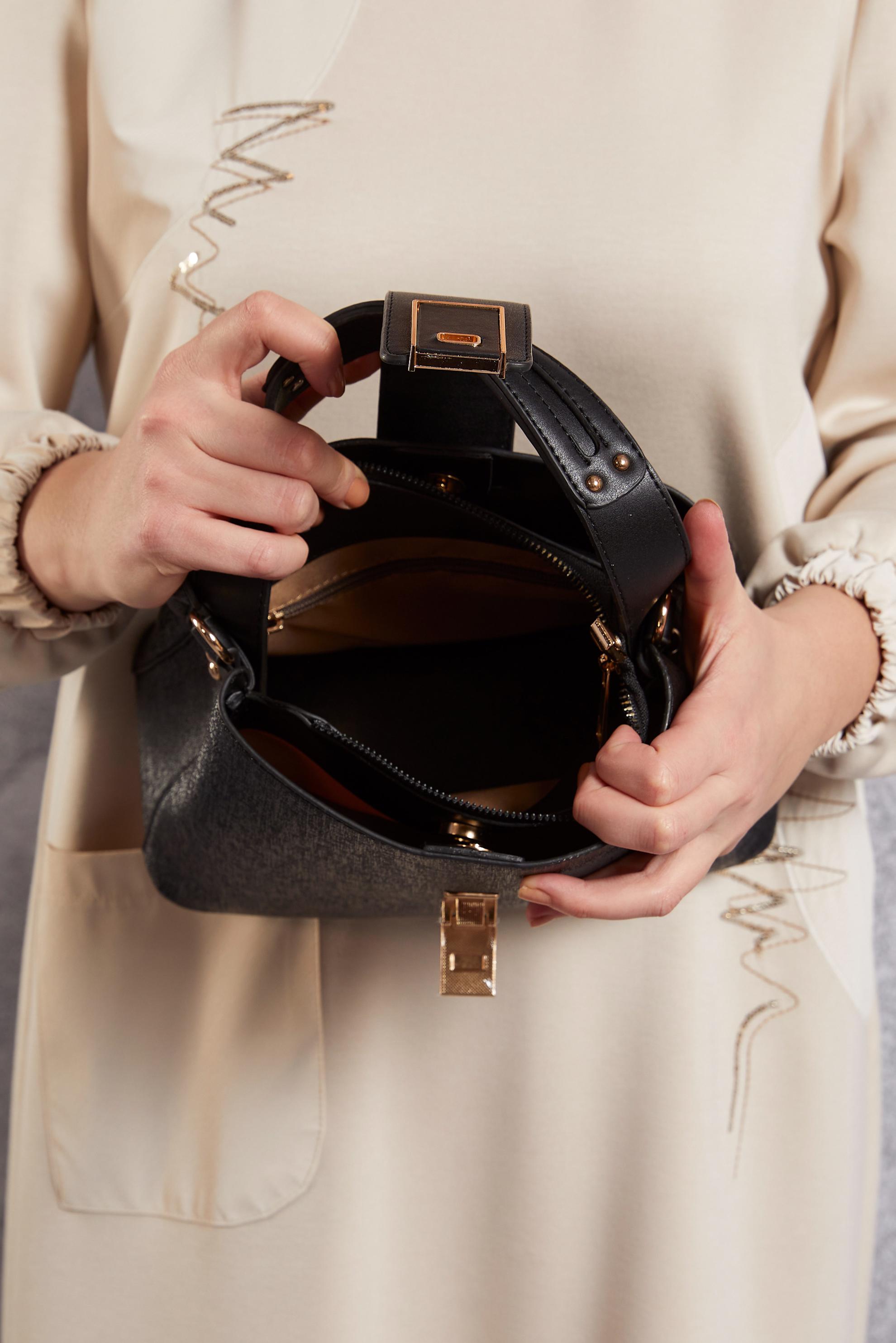 Tesettür giyim SİYAH ALVİNA ÇANTA 2515