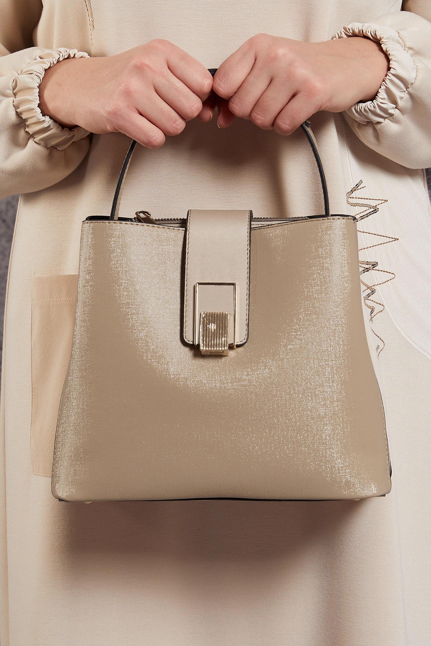 Tesettür giyim VİZON ALVİNA ÇANTA 2515