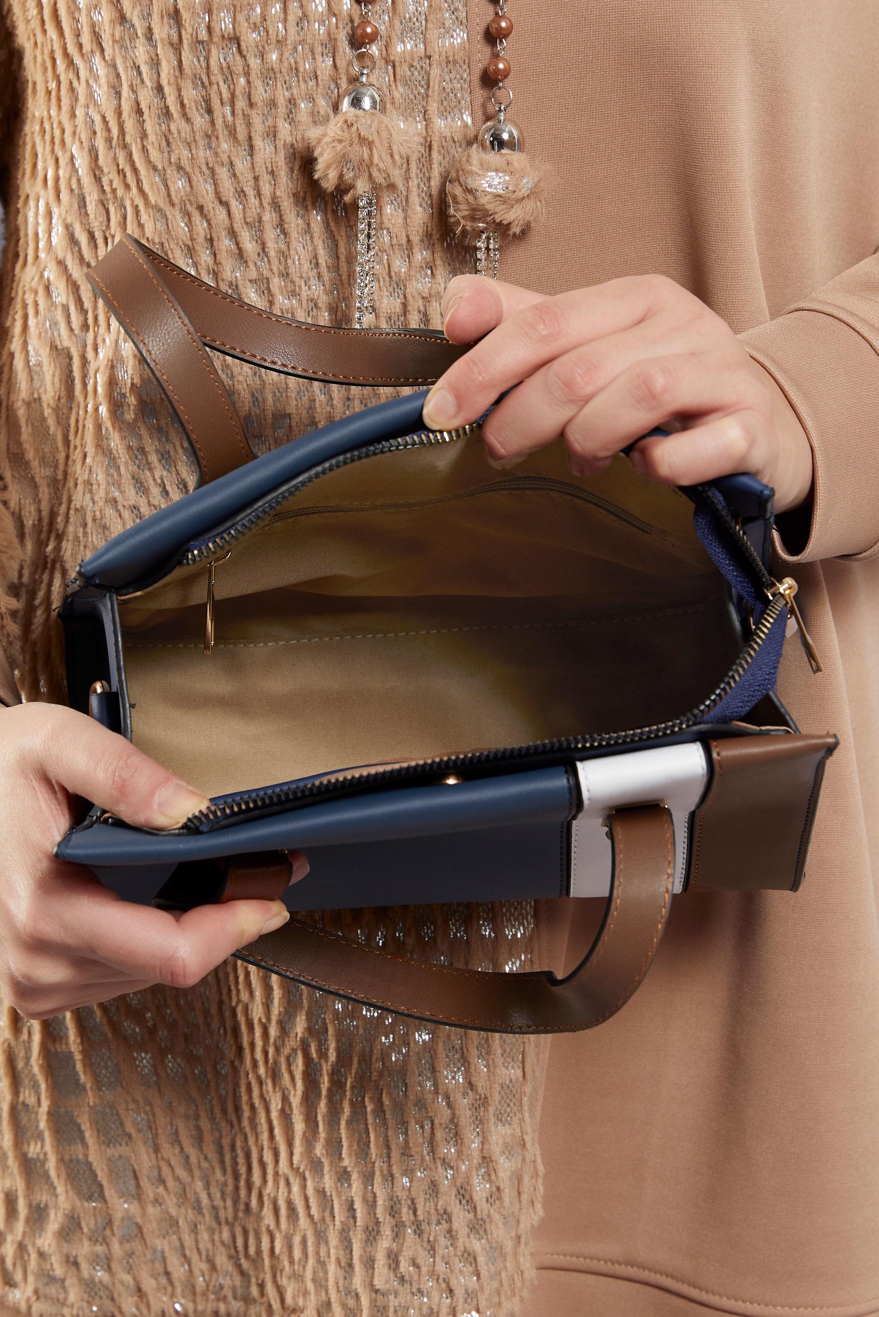 Tesettür giyim LACİVERT ALVİNA ÇANTA 2518