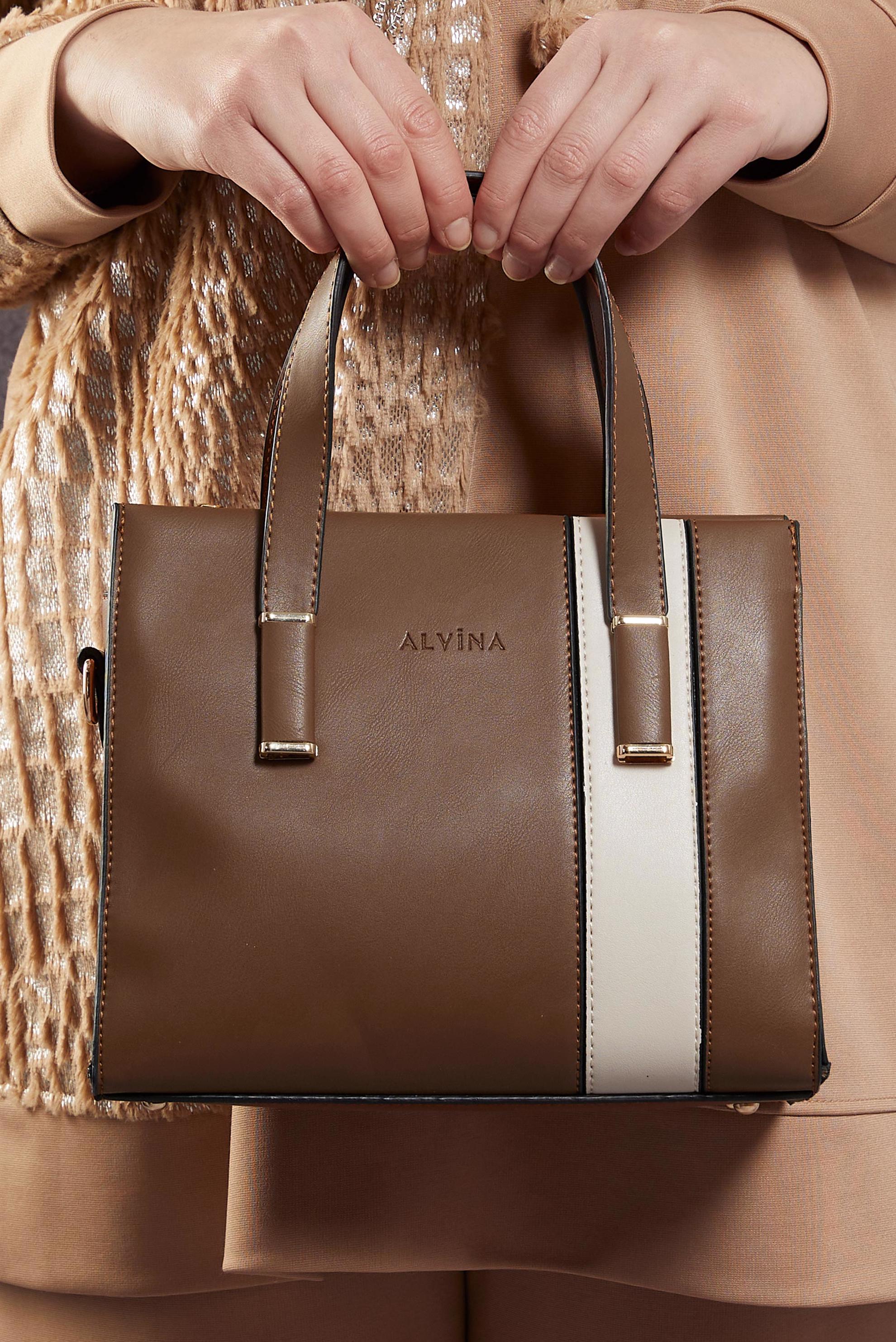 Tesettür giyim TABA ALVİNA ÇANTA 2518