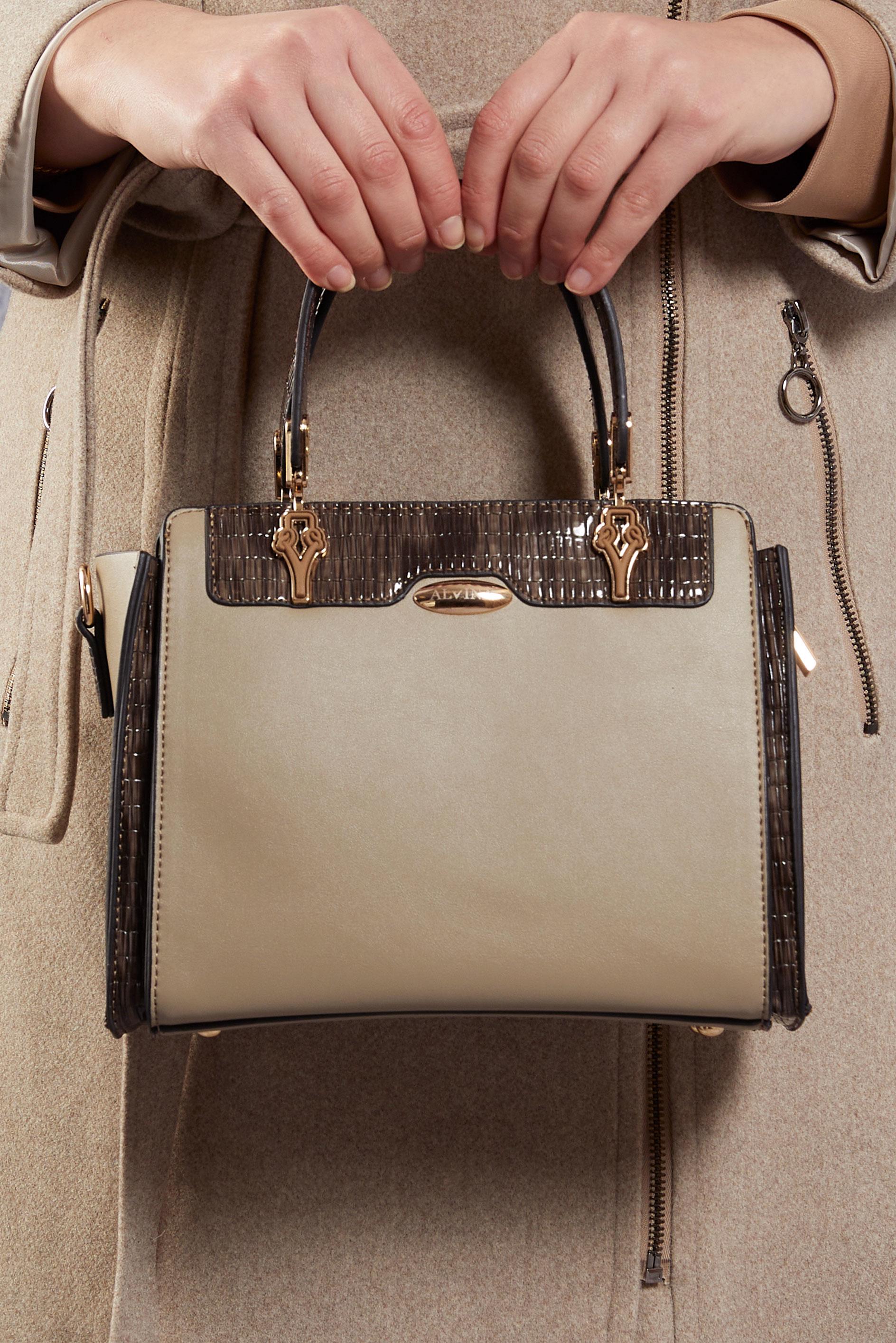 Tesettür giyim VİZON ALVİNA ÇANTA 2523