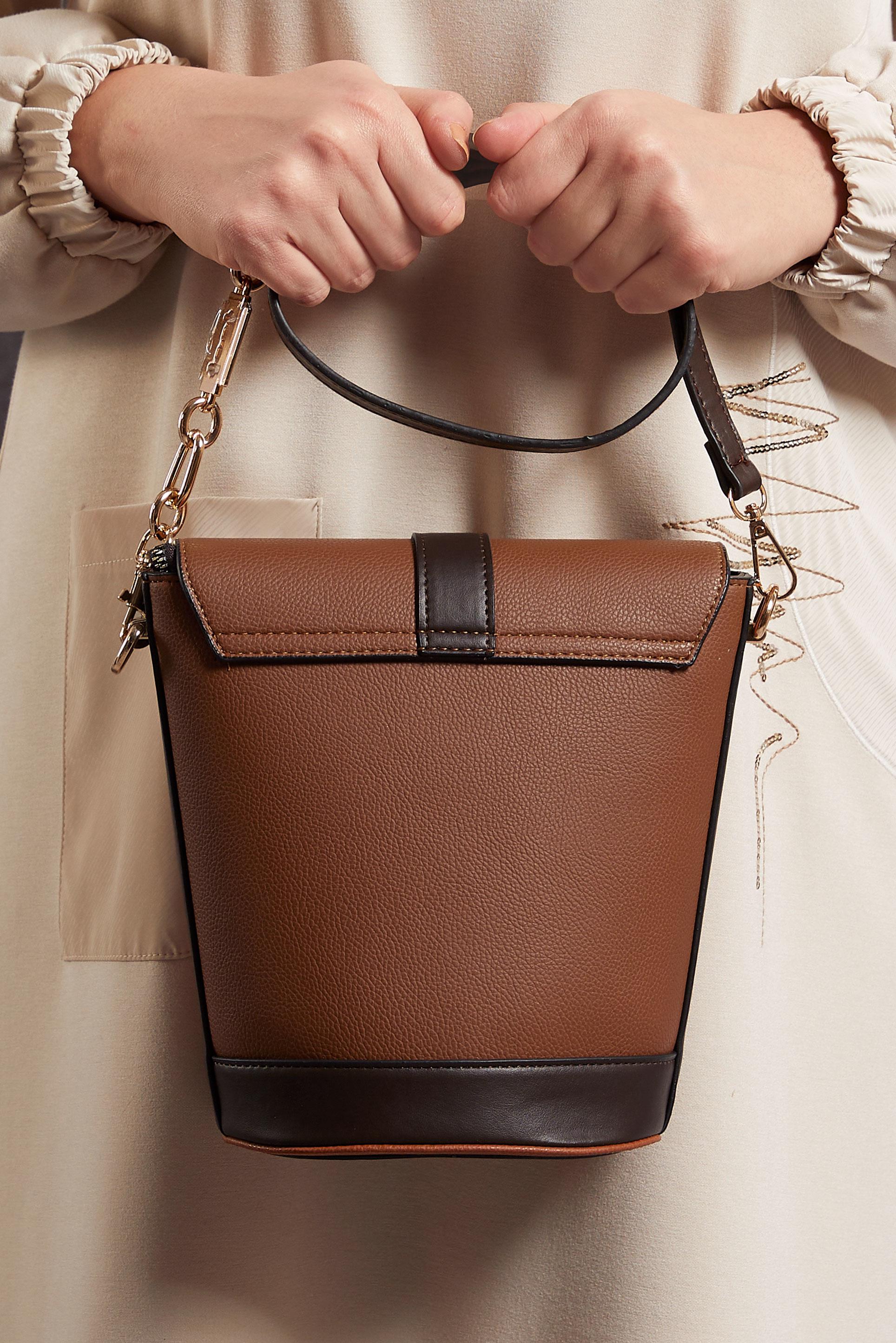 Tesettür giyim TABA ALVİNA ÇANTA 2537