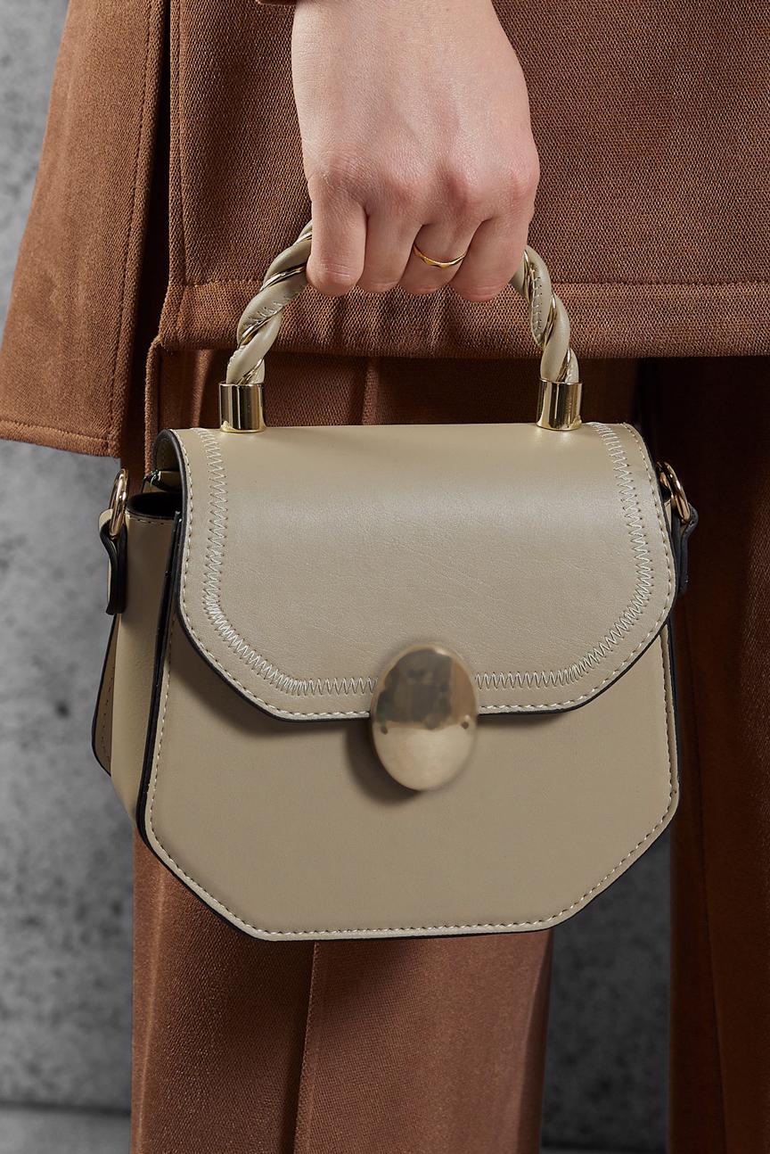 Tesettür giyim VİZON ALVİNA ÇANTA 2540